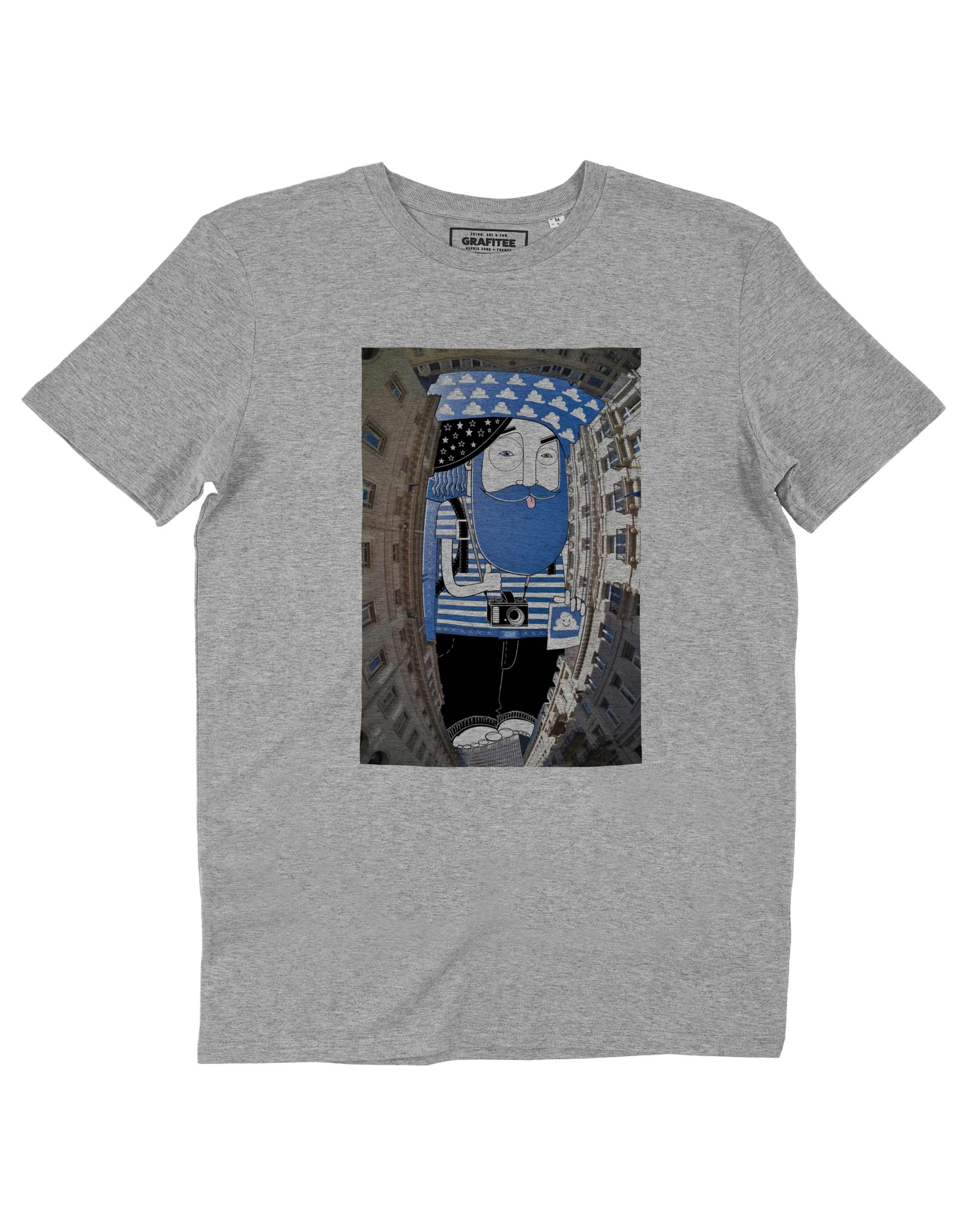 T-shirt Ciel de Bruxelles de couleur Blanc par Thomas Lamadieu