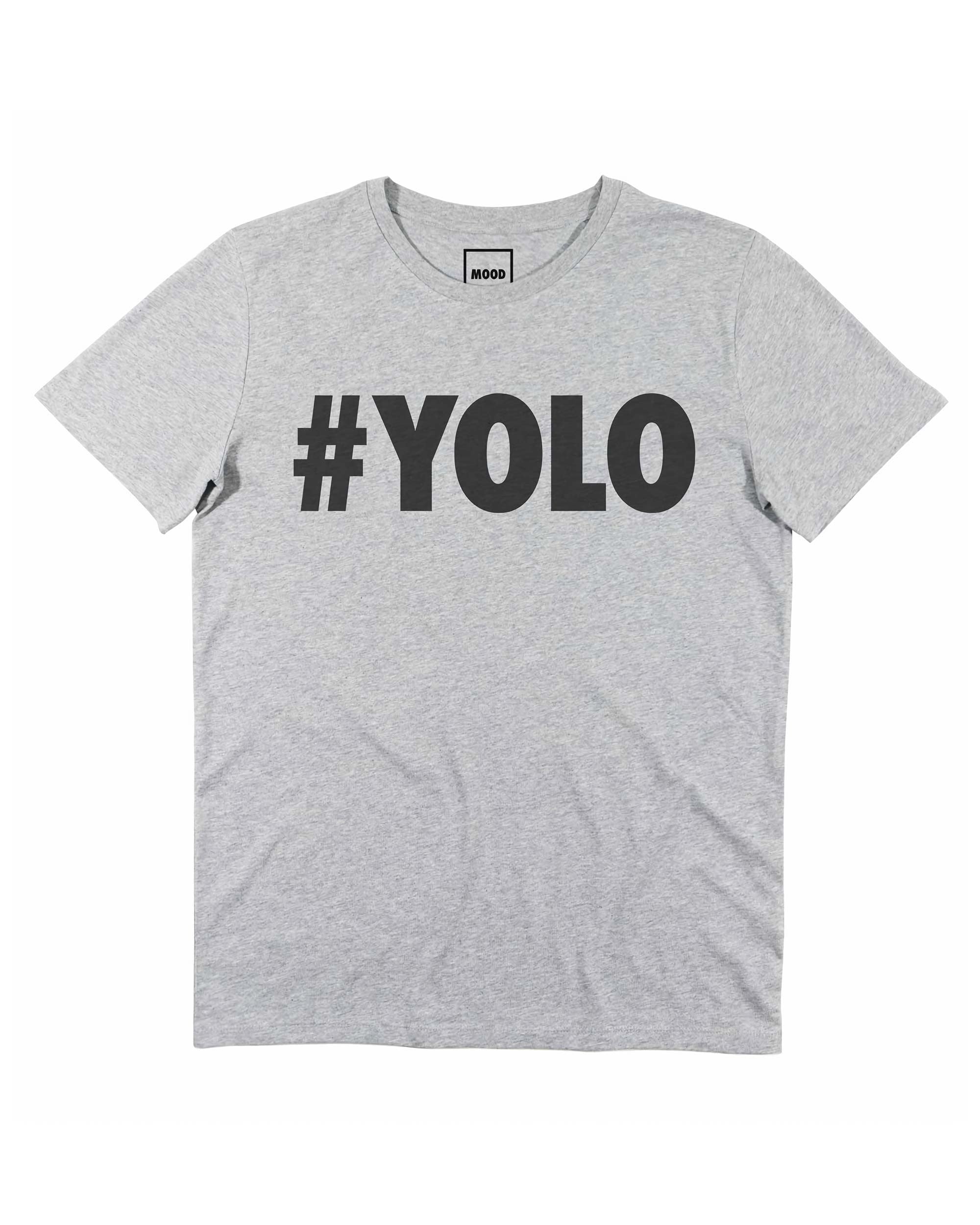 T-shirt YOLO de couleur Blanc