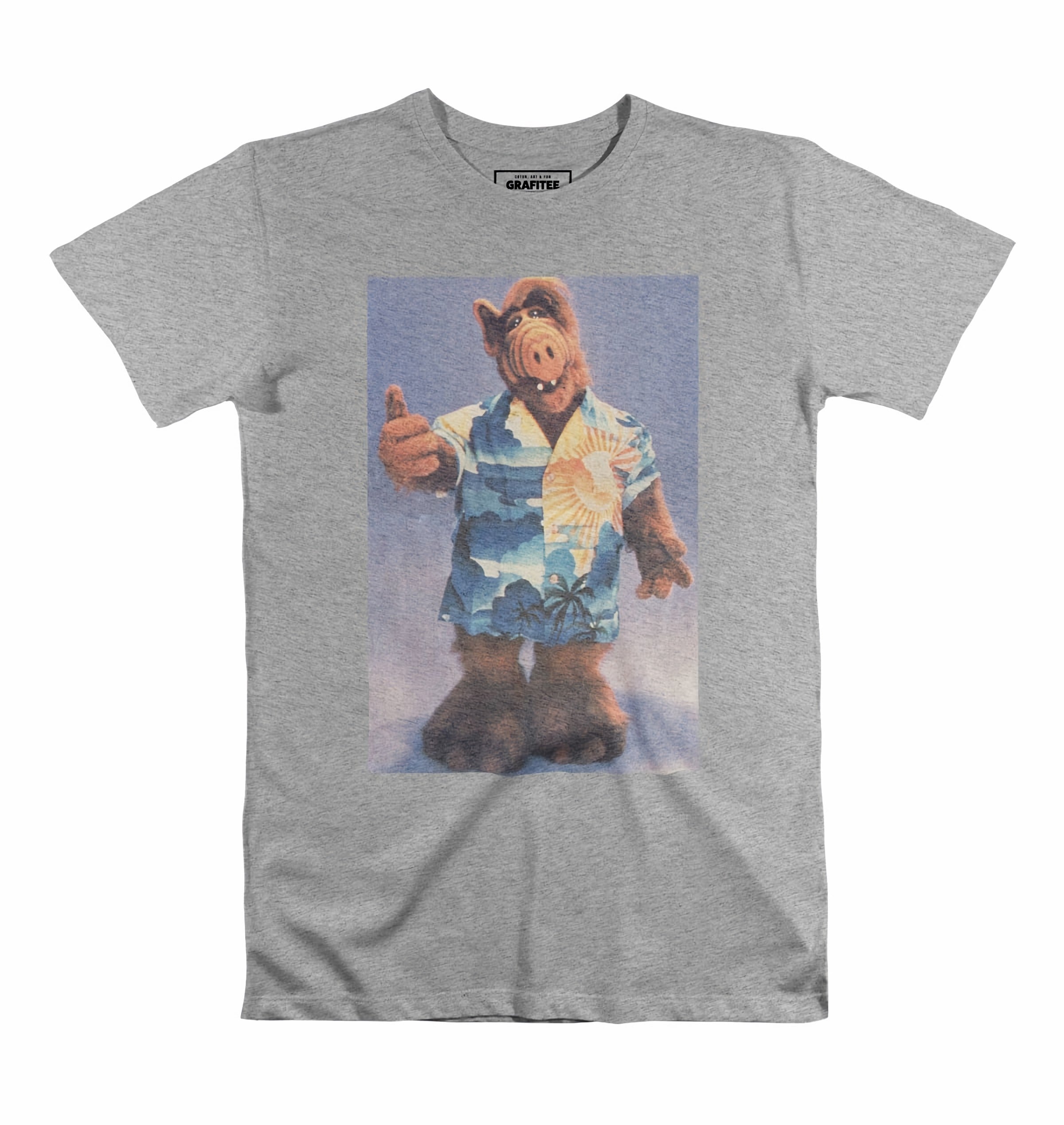 T-shirt ALF Hawaï de couleur Blanc