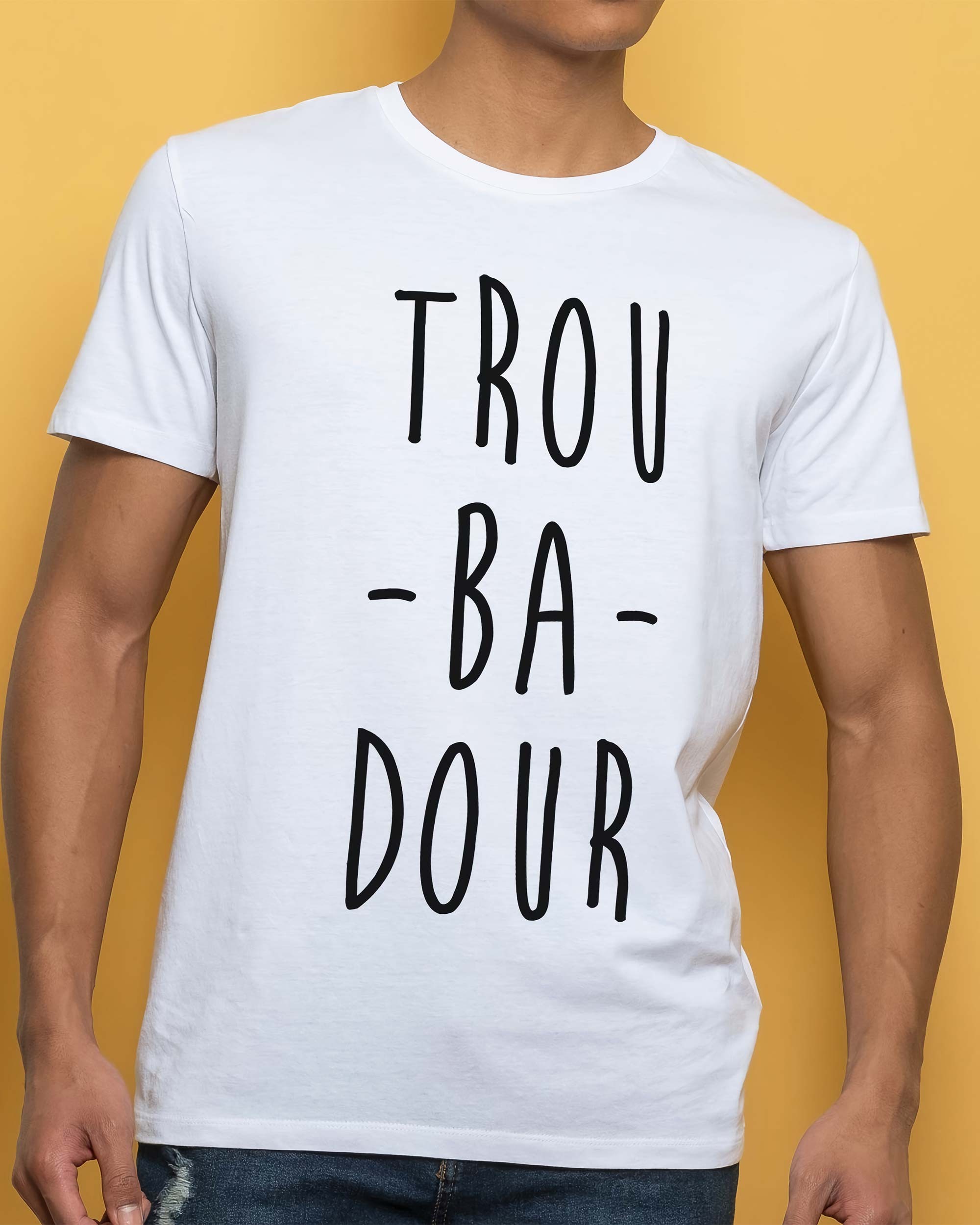 T-shirt Troubadour de couleur Blanc