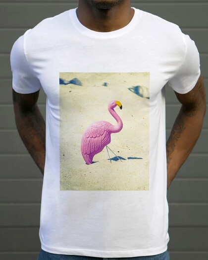 T-shirt Flamant Rose Plage Grafitee