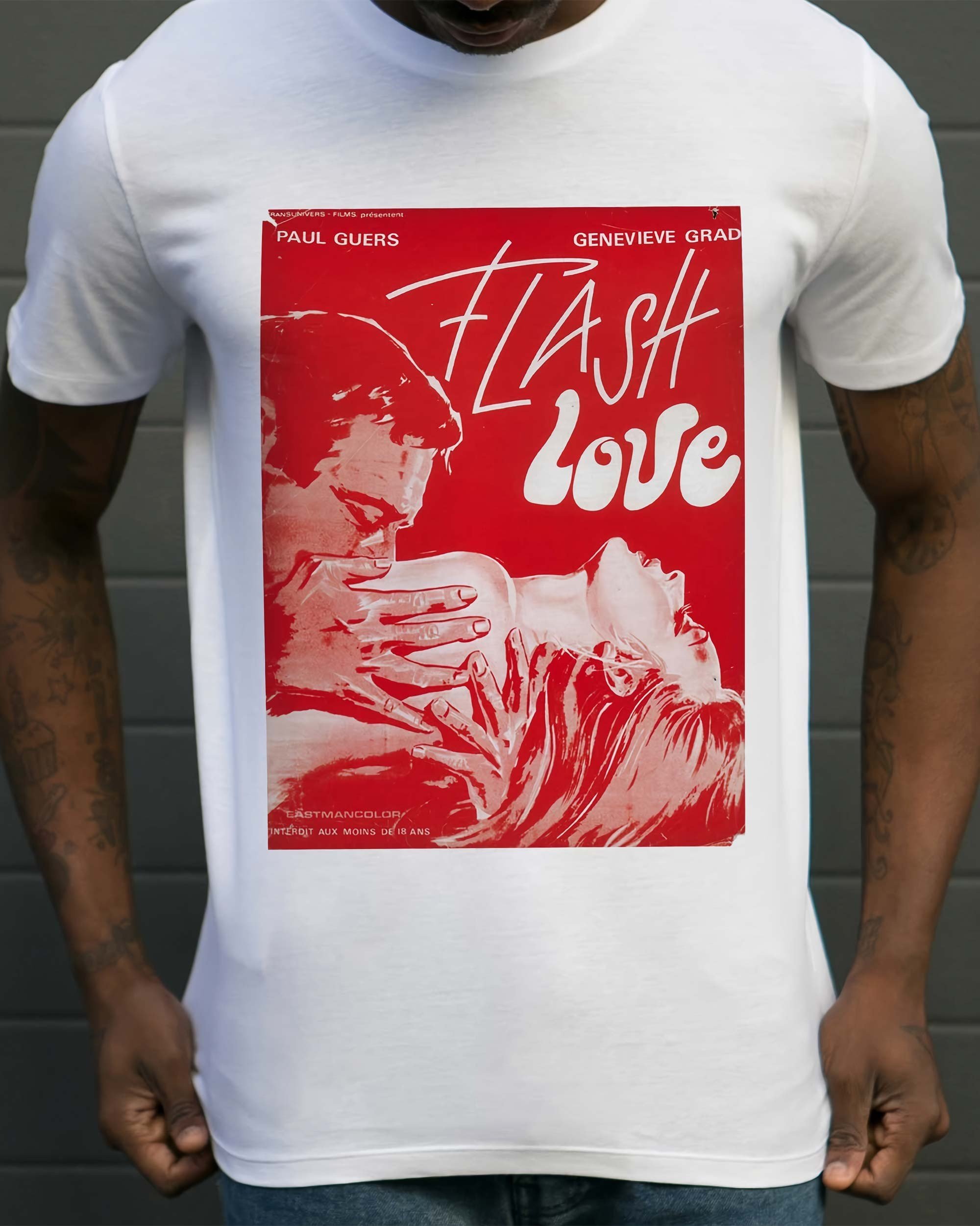 T-shirt Flash Love de couleur Blanc