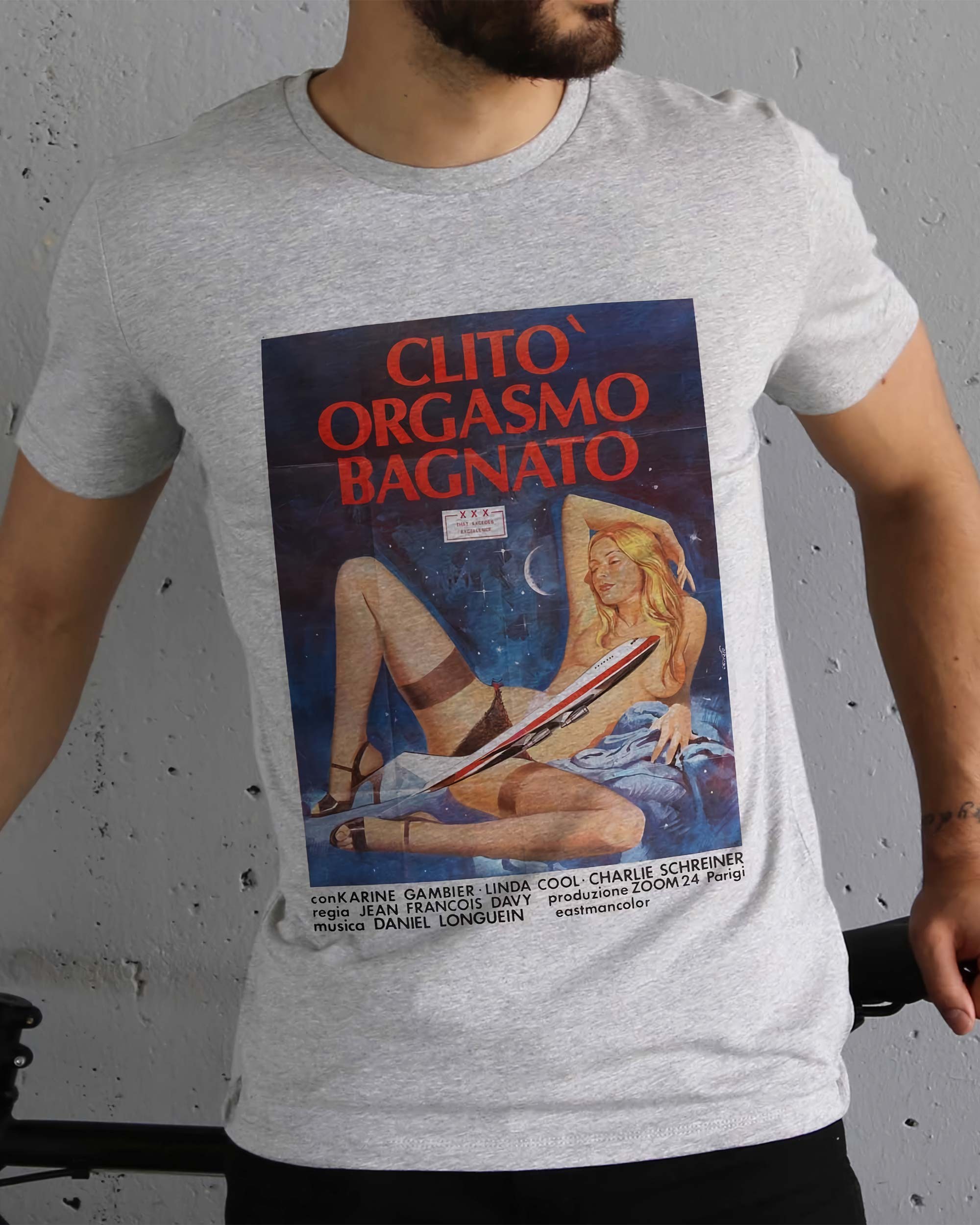 T-shirt Clito Orgasmo Bagnato de couleur Blanc