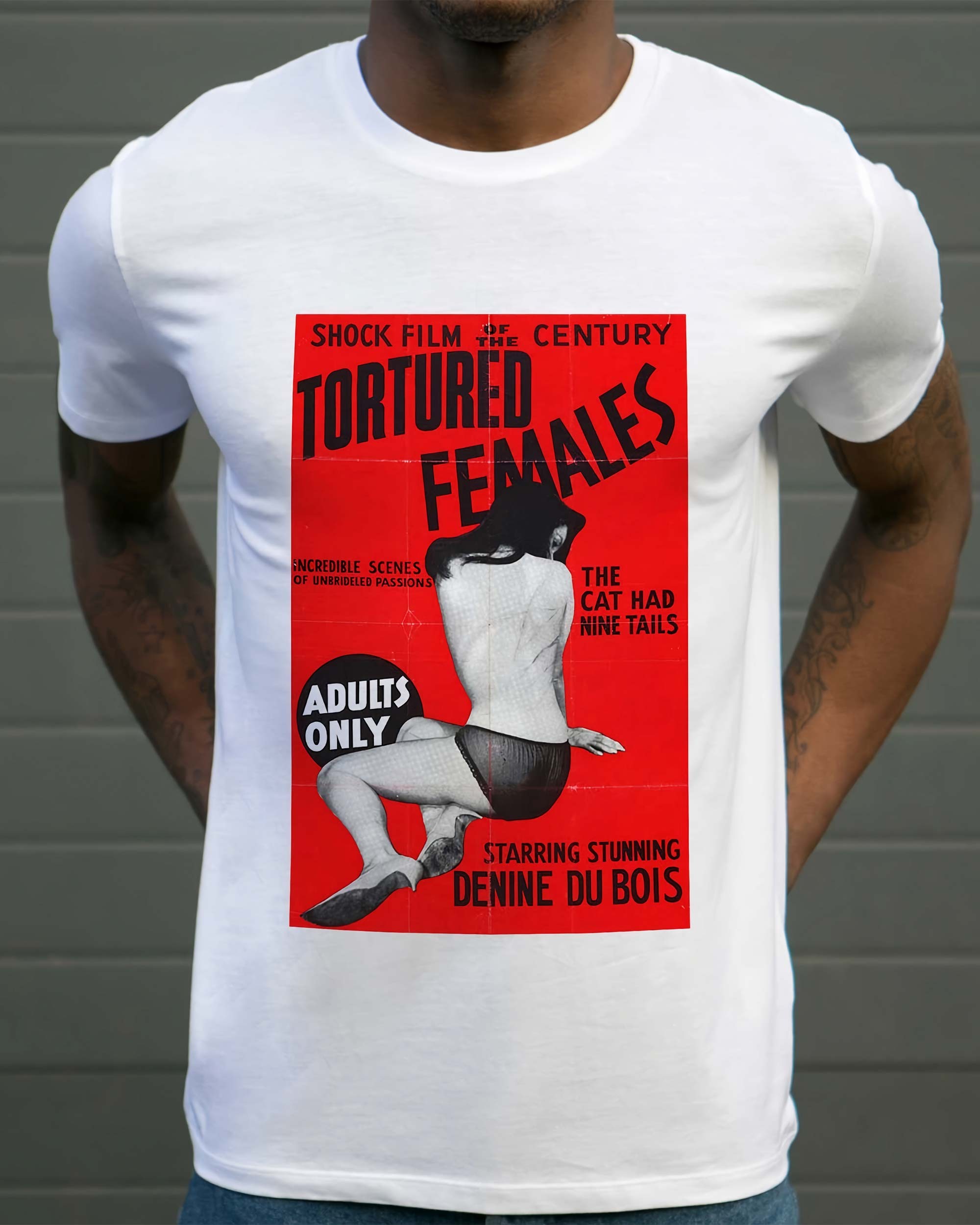 T-shirt Tortured Females de couleur Blanc