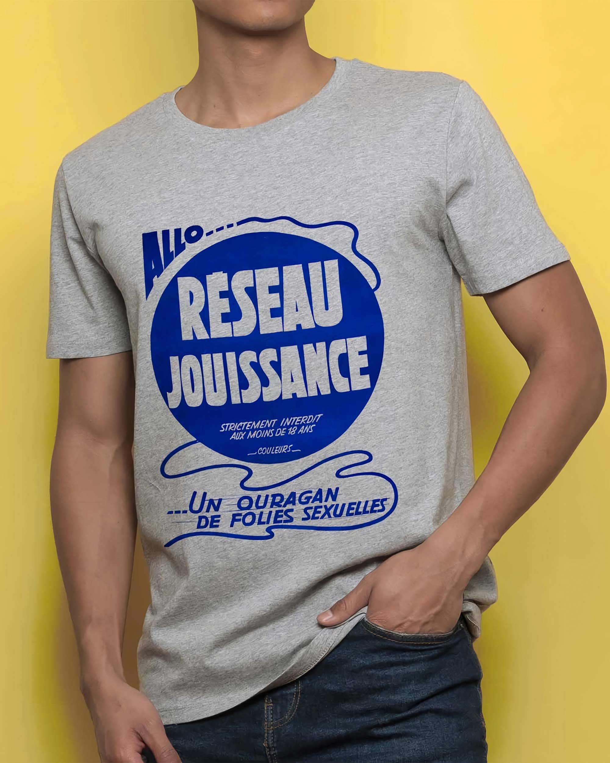 T-shirt Réseau Jouissance de couleur Blanc