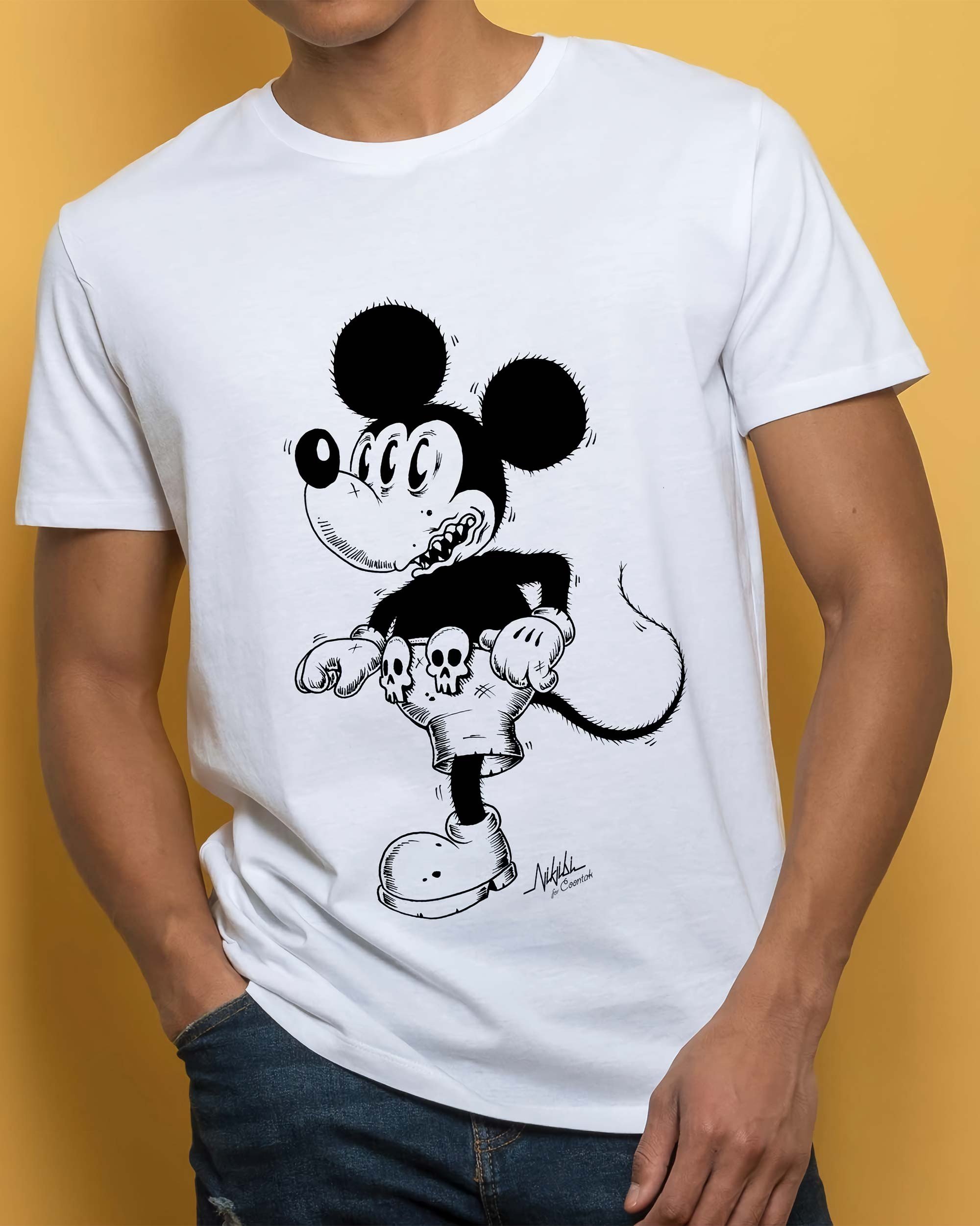 T-shirt Mickey Freak de couleur Blanc par Coontak