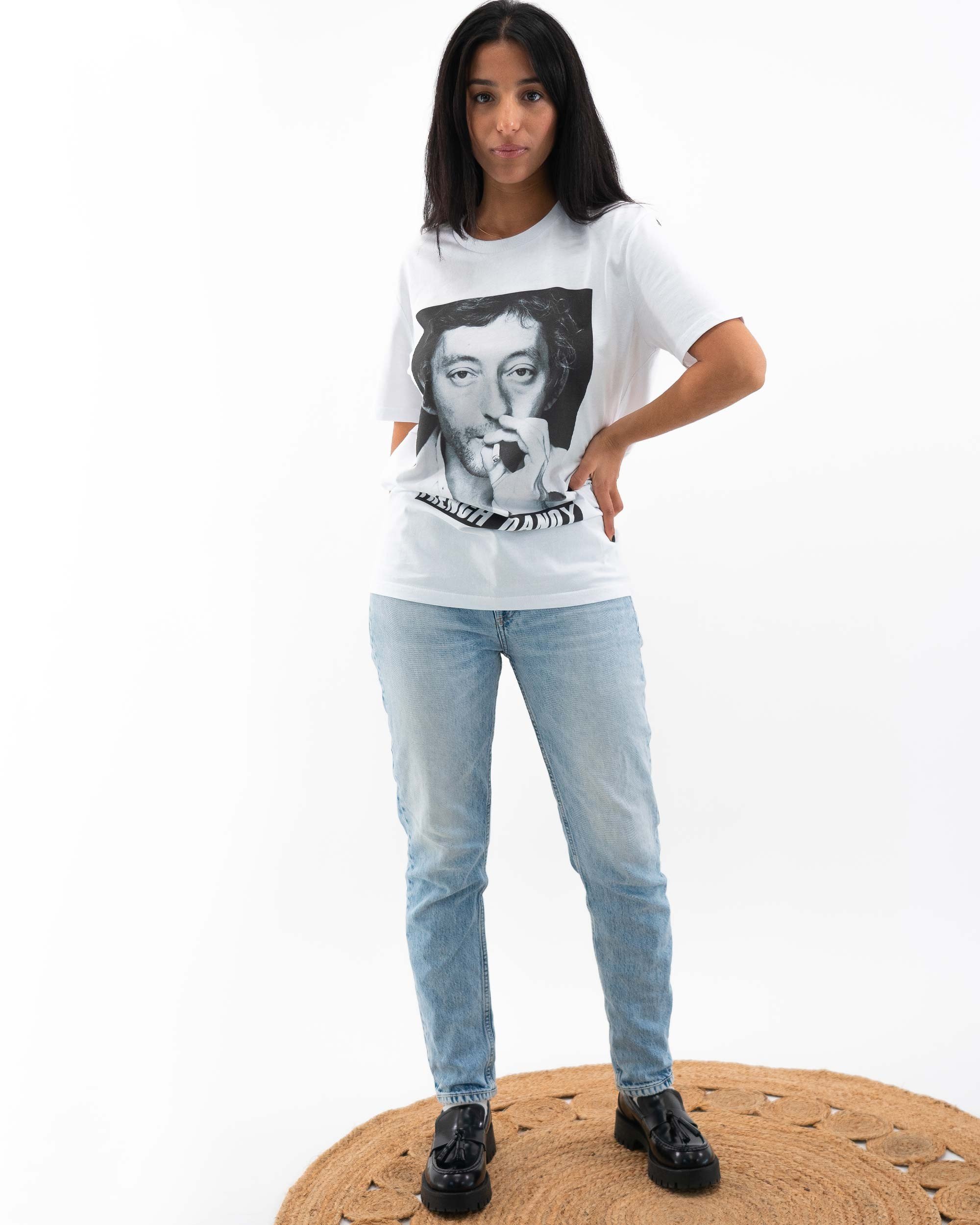 T-shirt Gainsbourg French Dandy de couleur Blanc par Hexagone