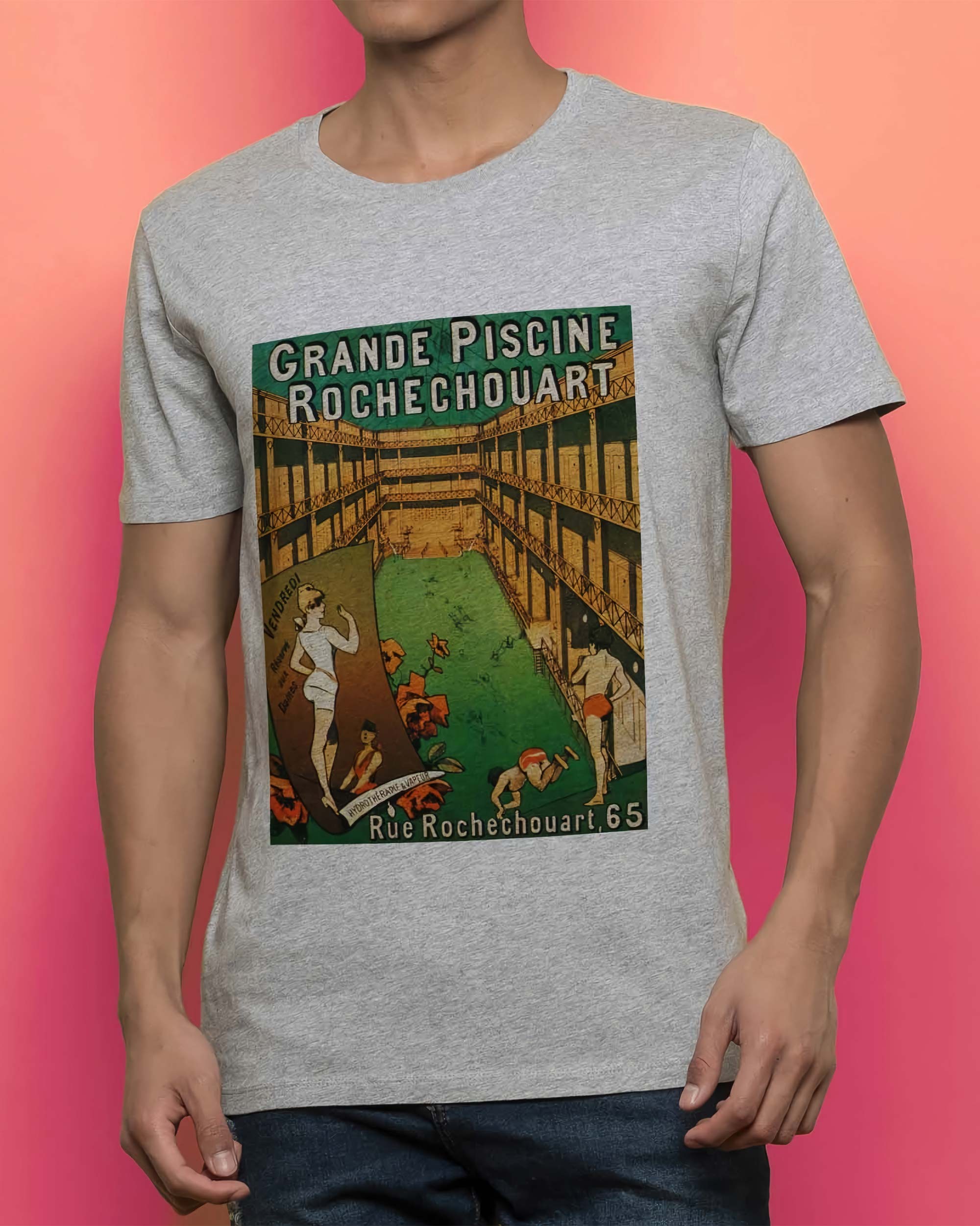 T-shirt Grande Piscine Rochechouart de couleur Blanc