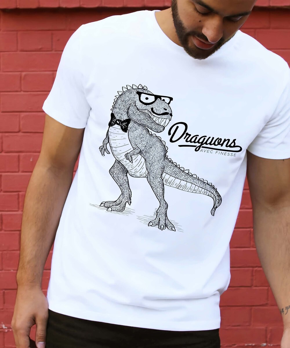 T-shirt Draguons Avec Finesse Grafitee