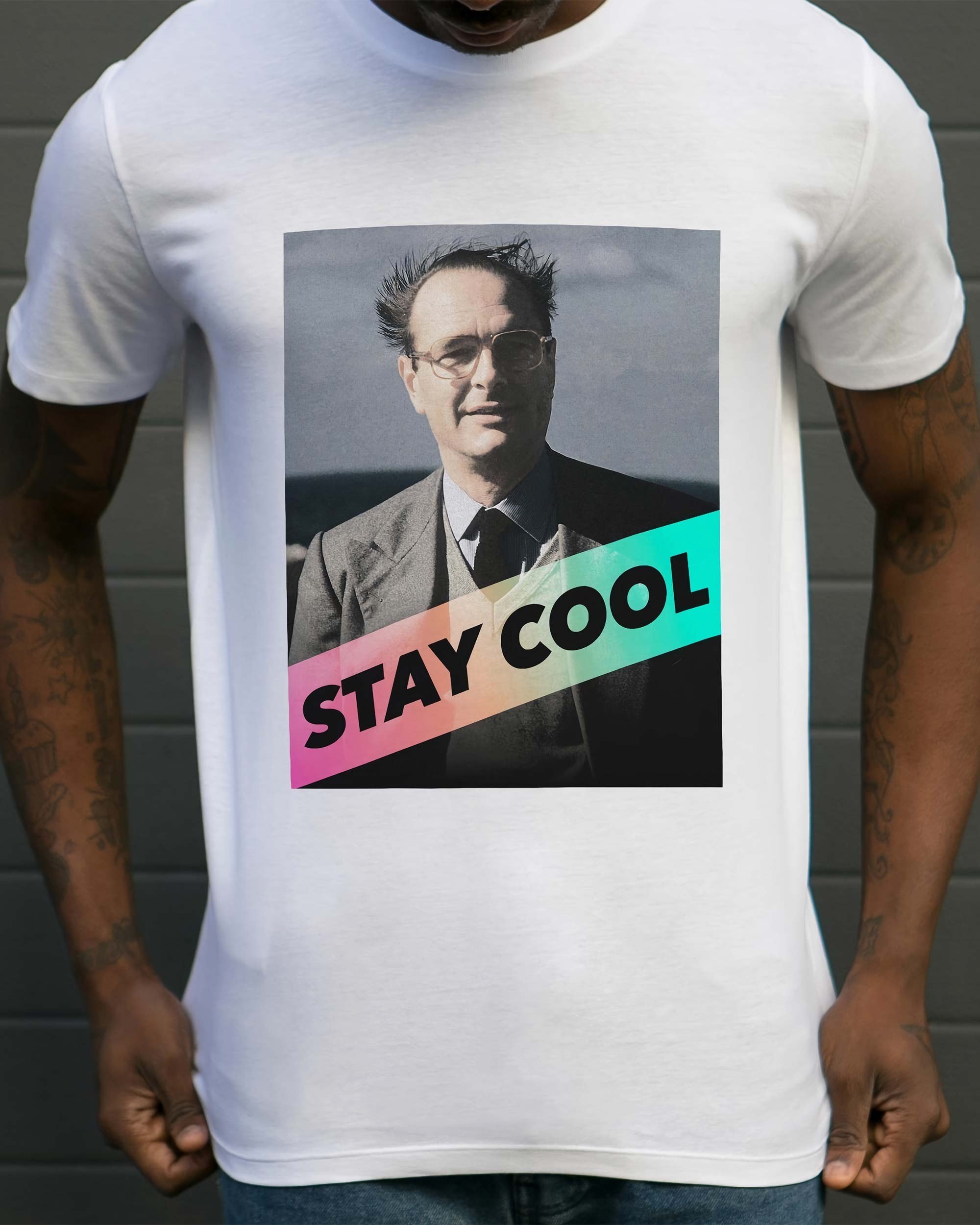 T-shirt Chirac Stay Cool de couleur Blanc