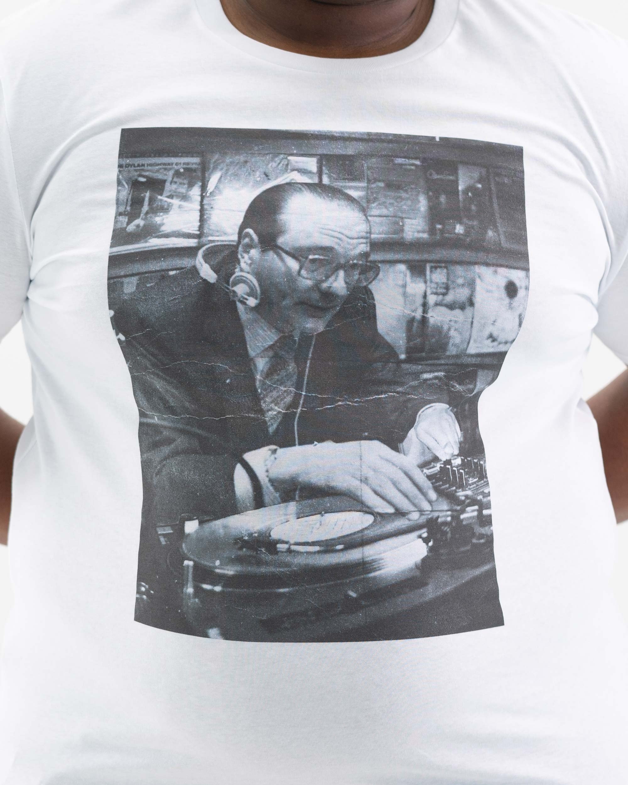 T-shirt Chirac DJ de couleur Blanc