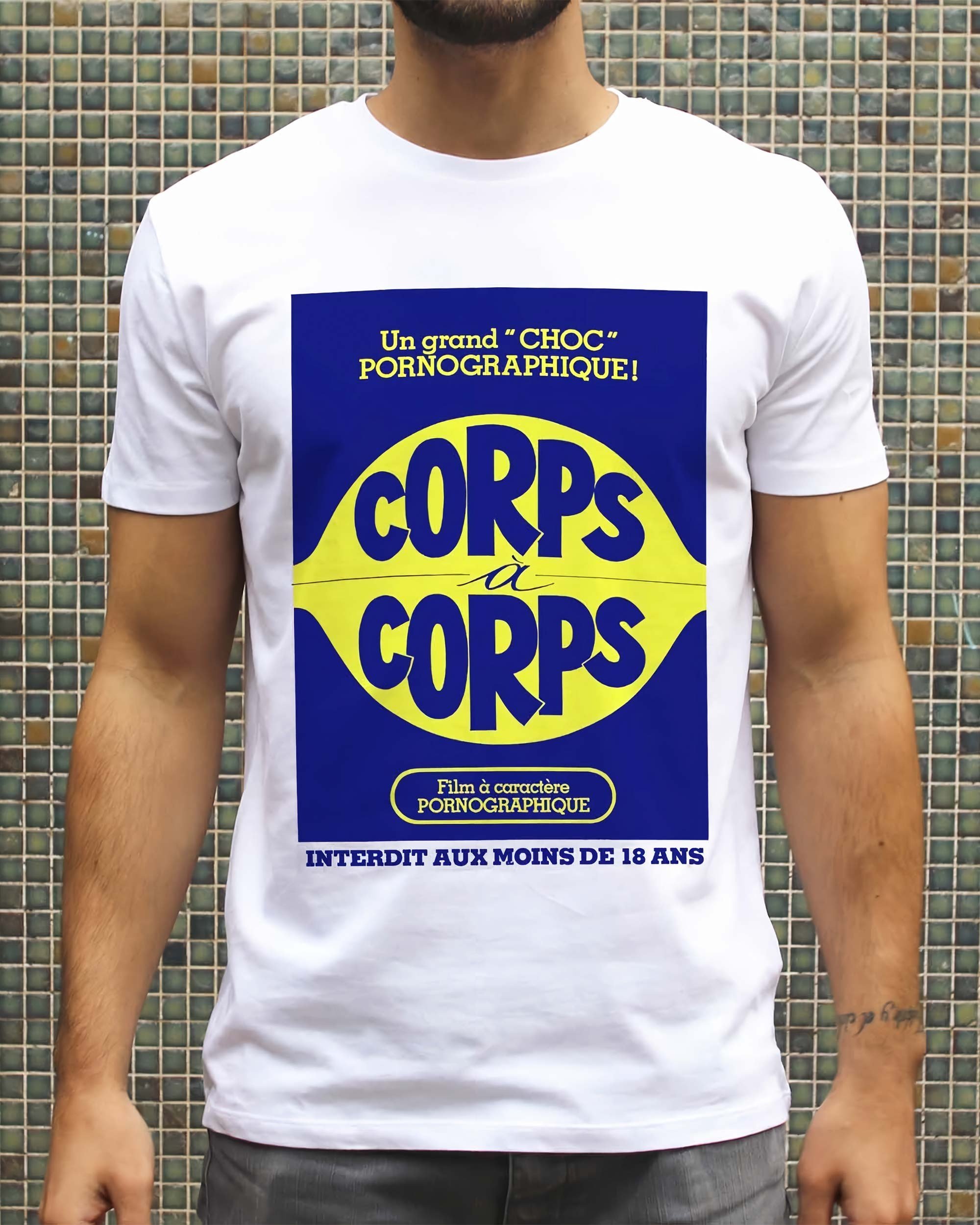 T-shirt Corps à Corps de couleur Blanc