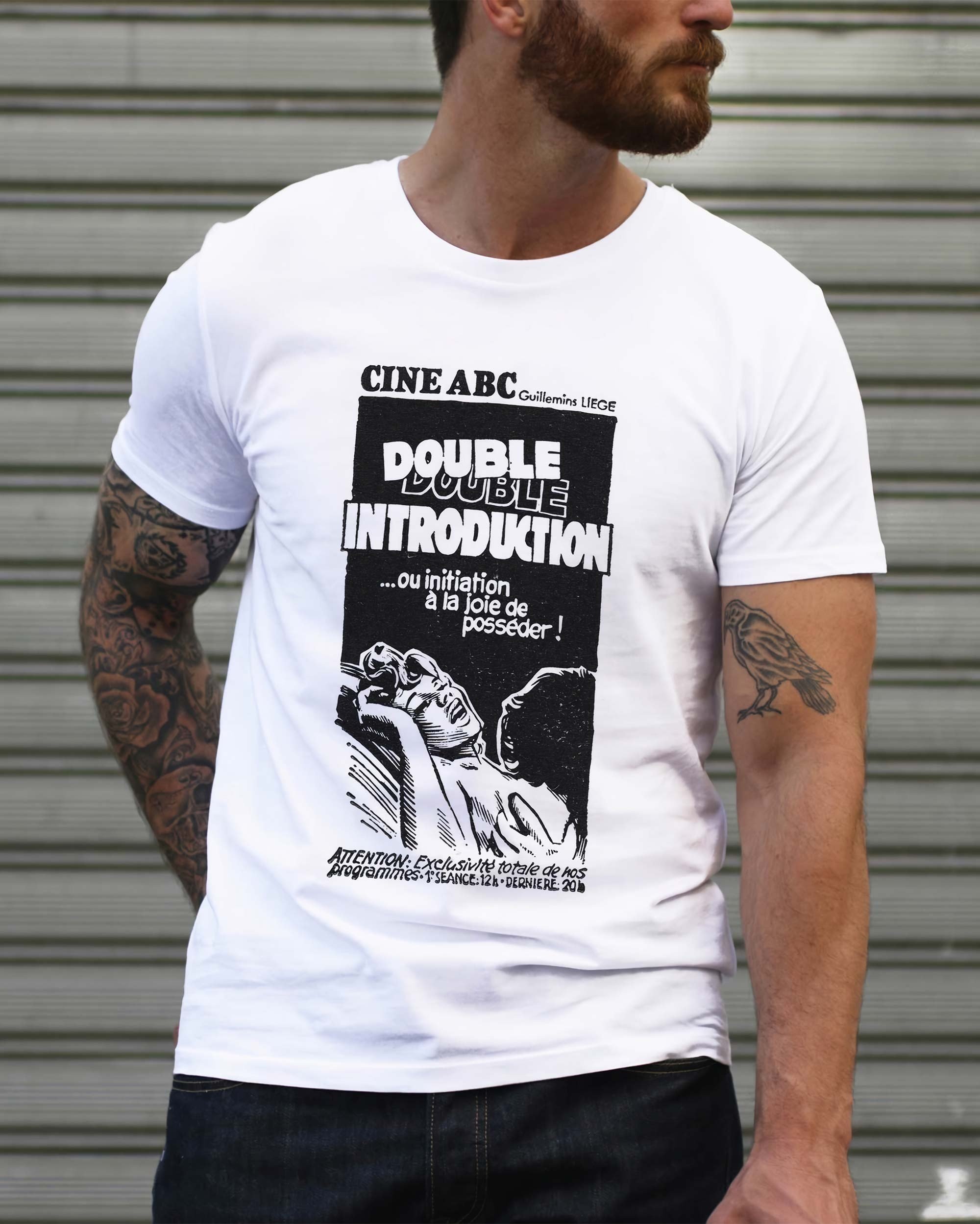 T-shirt Double Introduction de couleur Blanc