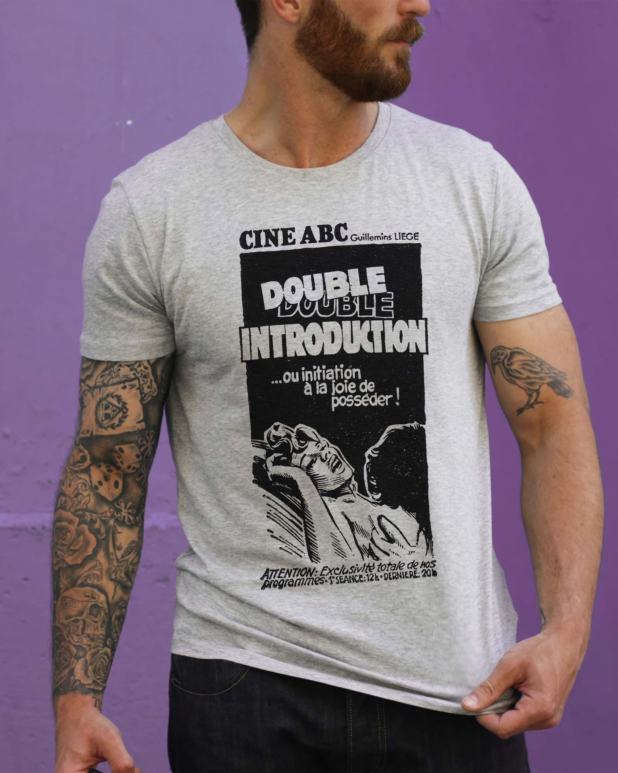 T-shirt Double Introduction de couleur Blanc