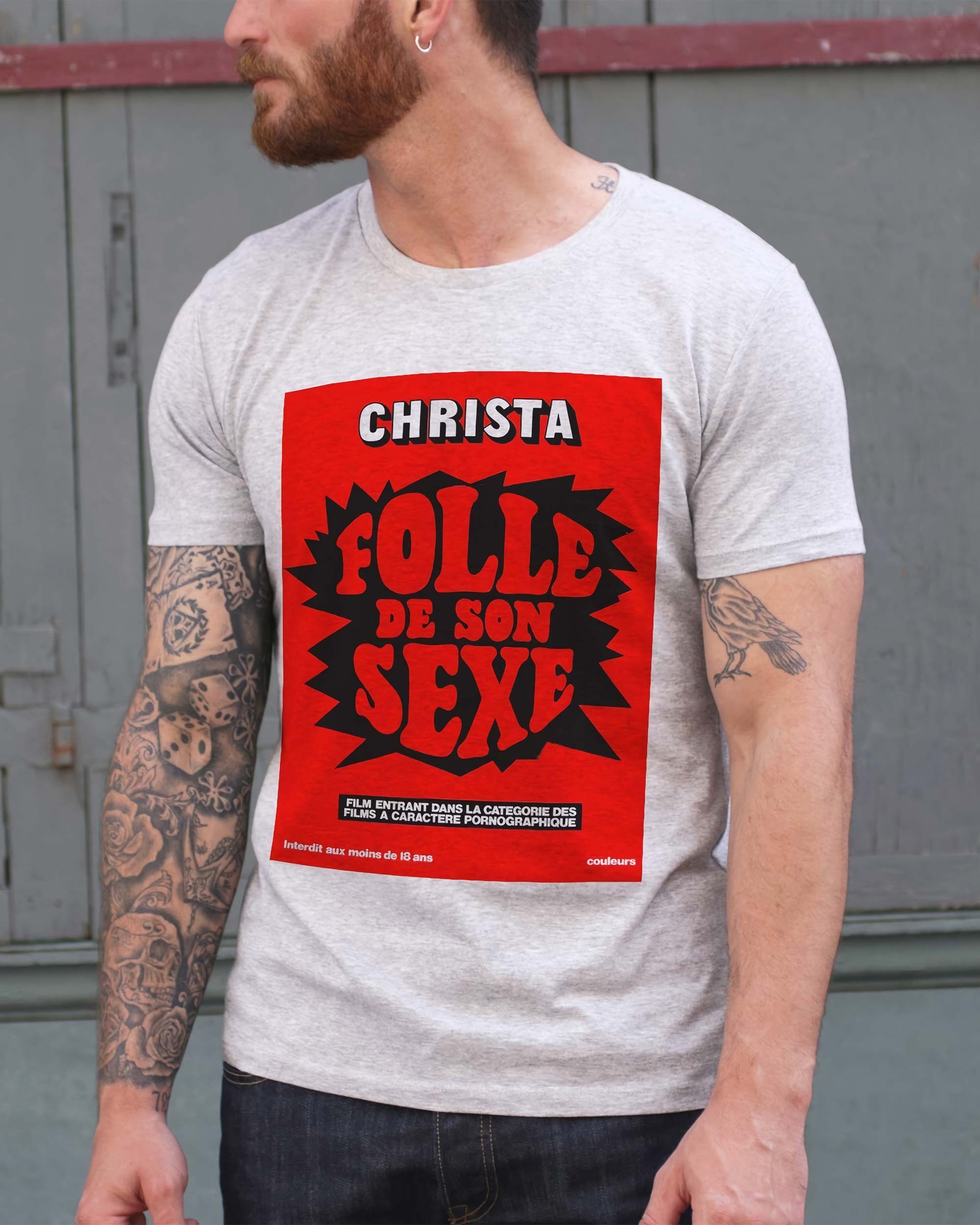 T-shirt Folle de couleur Blanc