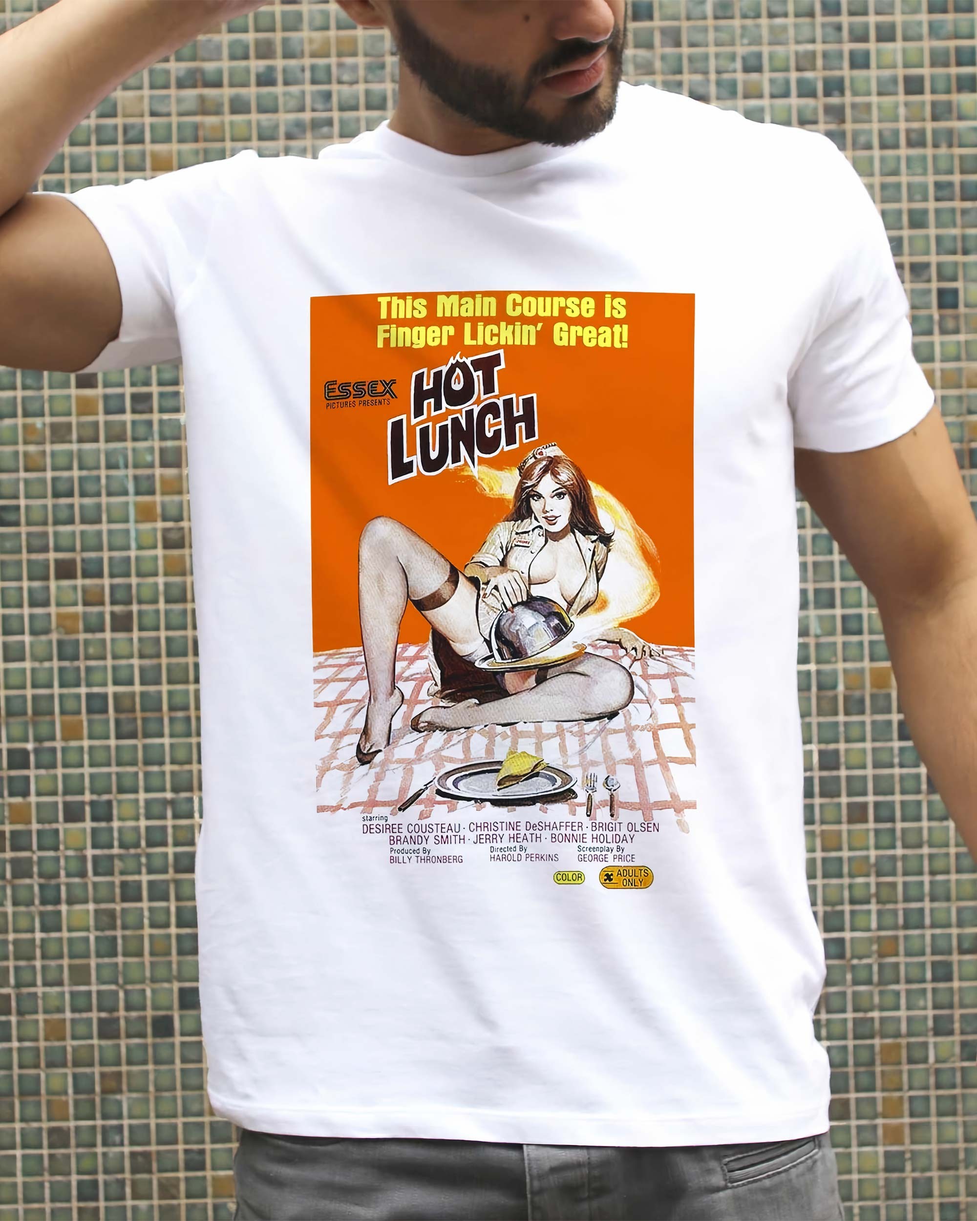 T-shirt Hot Lunch de couleur Blanc