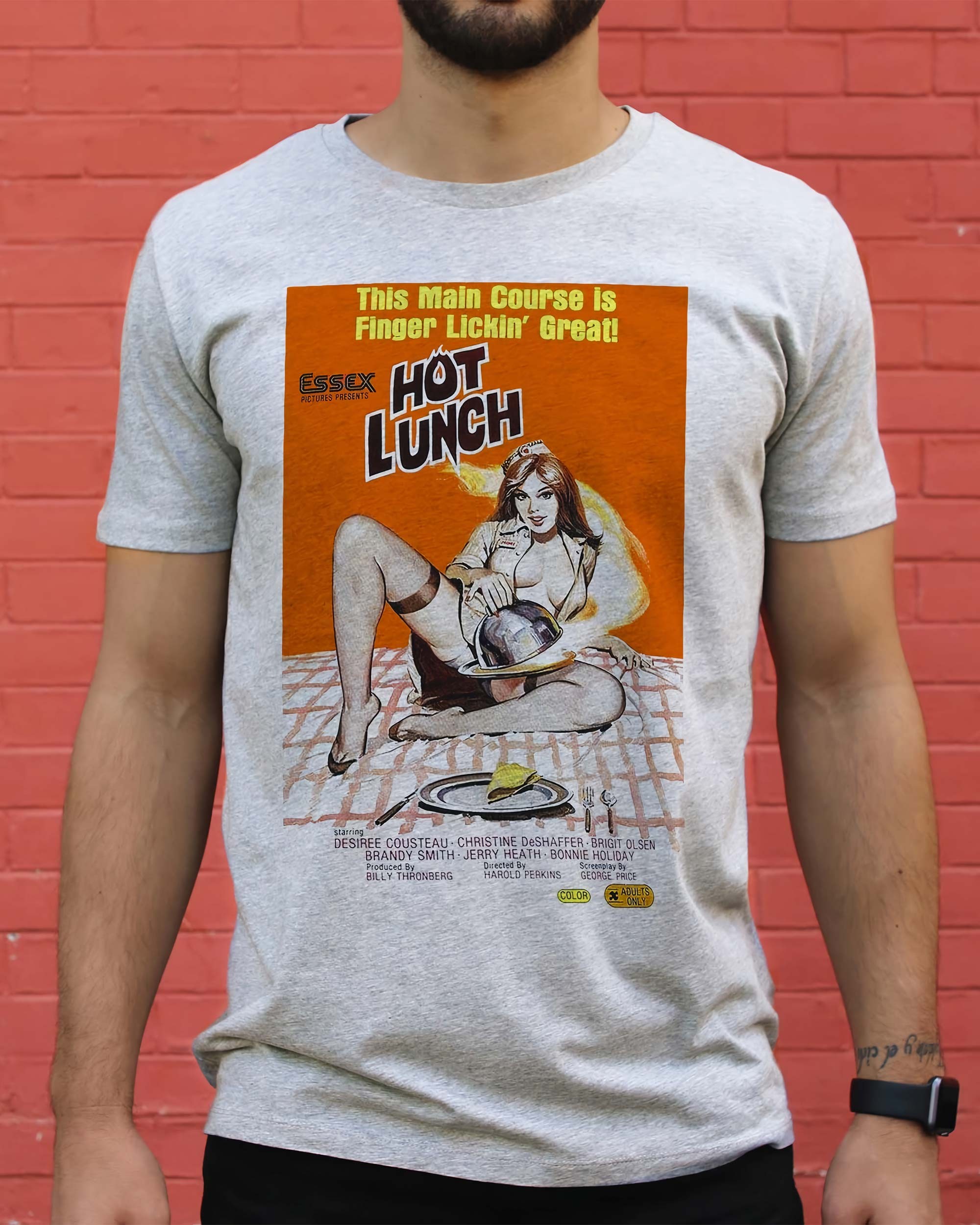 T-shirt Hot Lunch de couleur Blanc