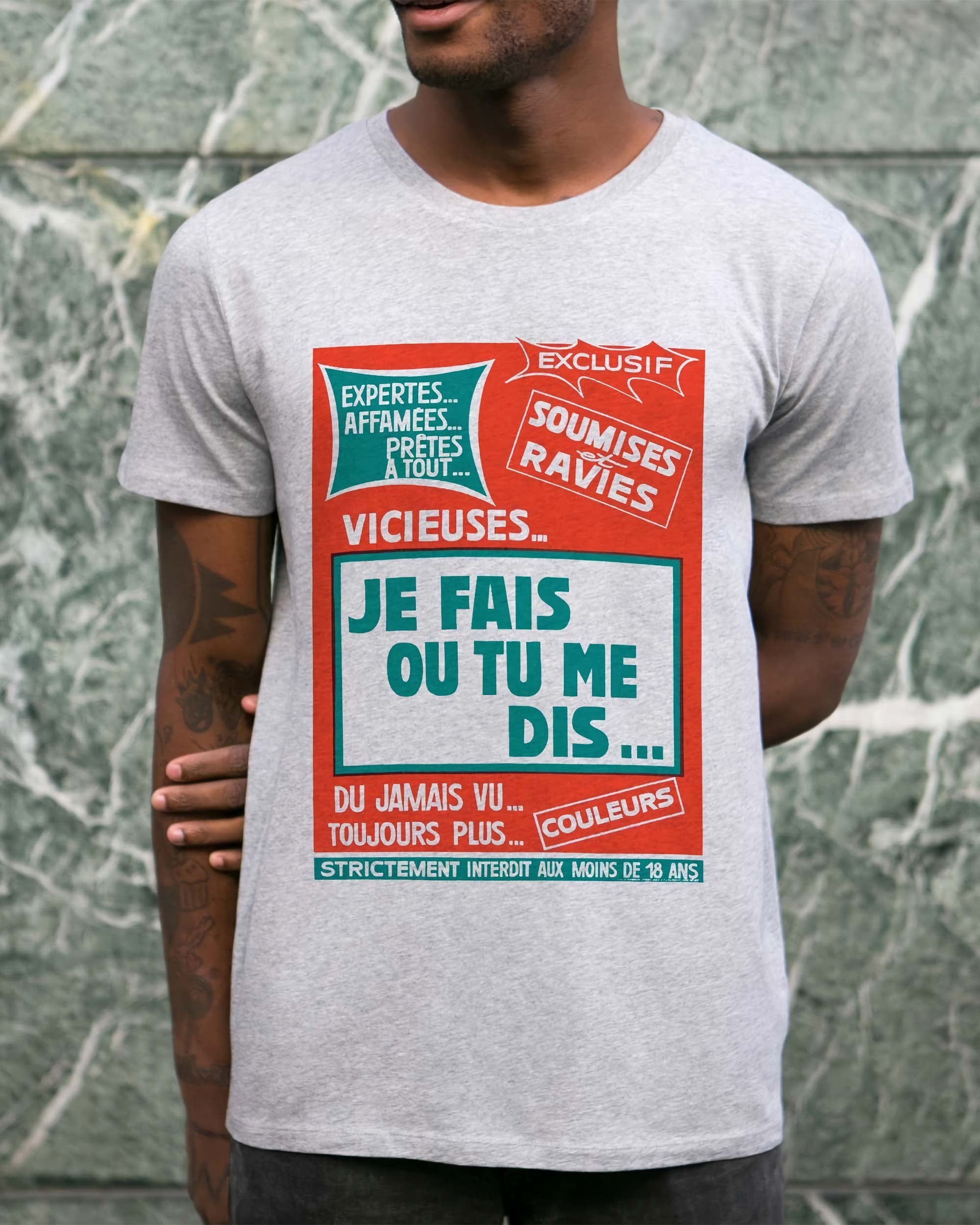 T-shirt Je Fais Ou Tu Me Dis de couleur Blanc