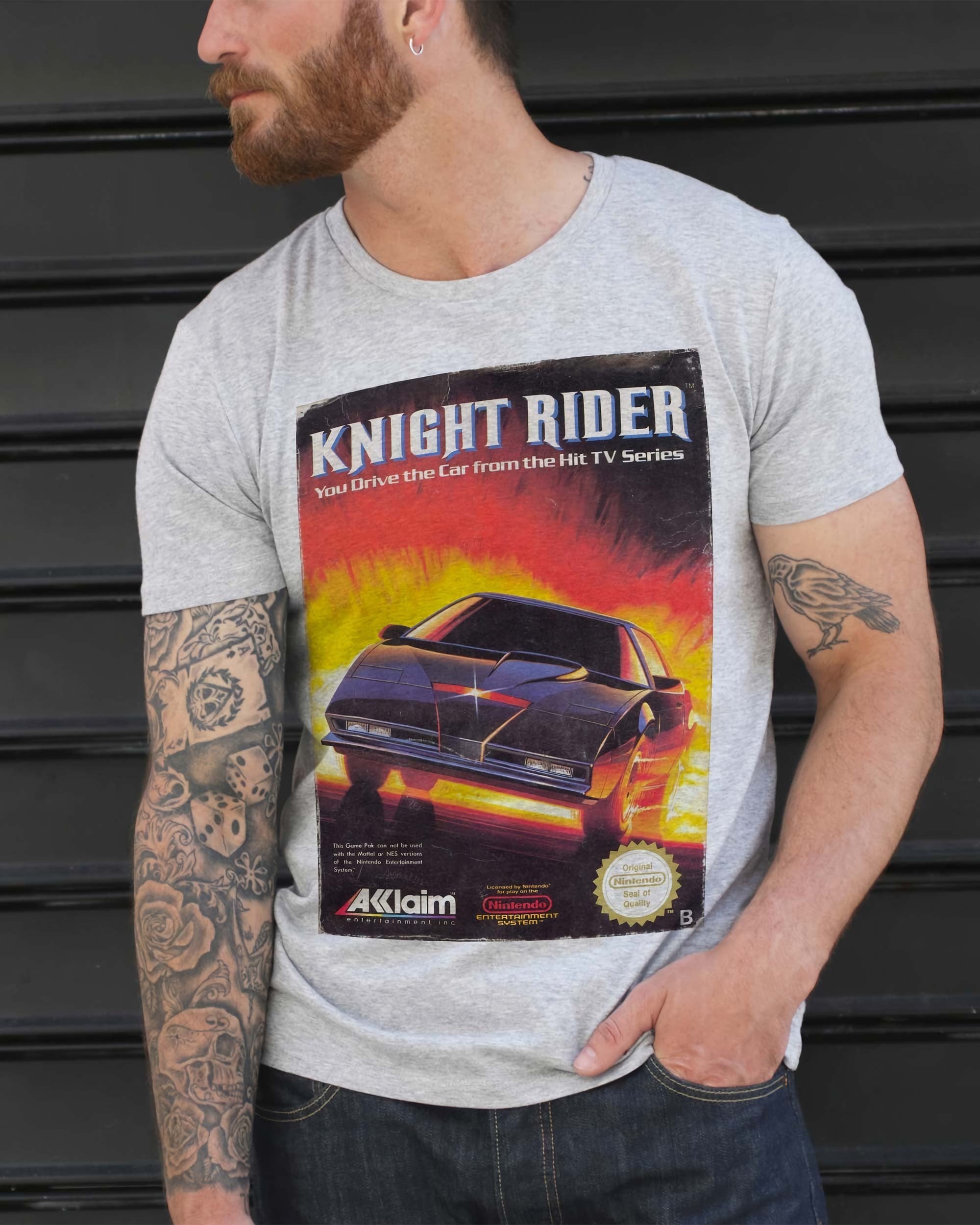 T-shirt Knight Rider Nintendo de couleur Blanc