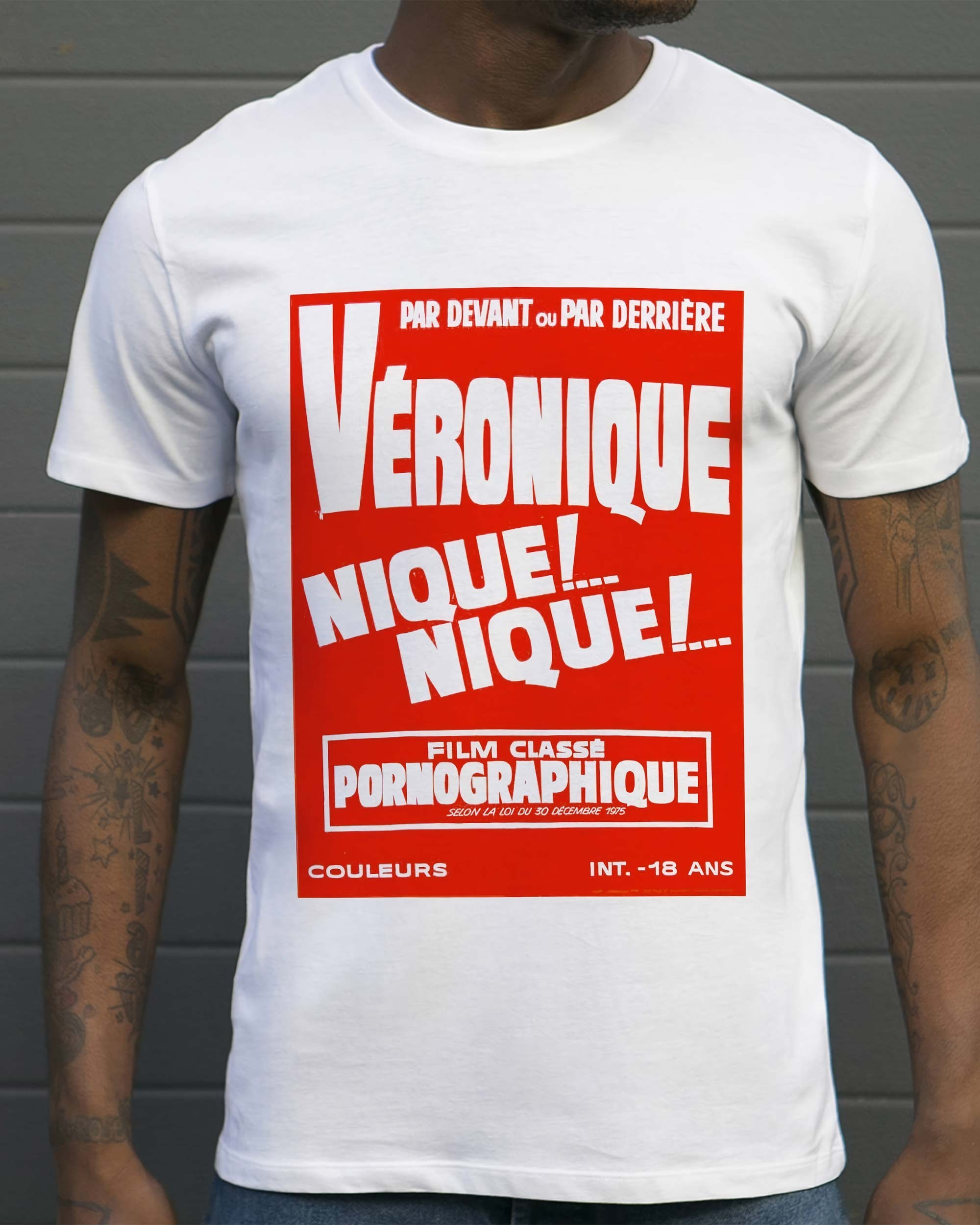 T-shirt Véronique Nique Nique de couleur Blanc