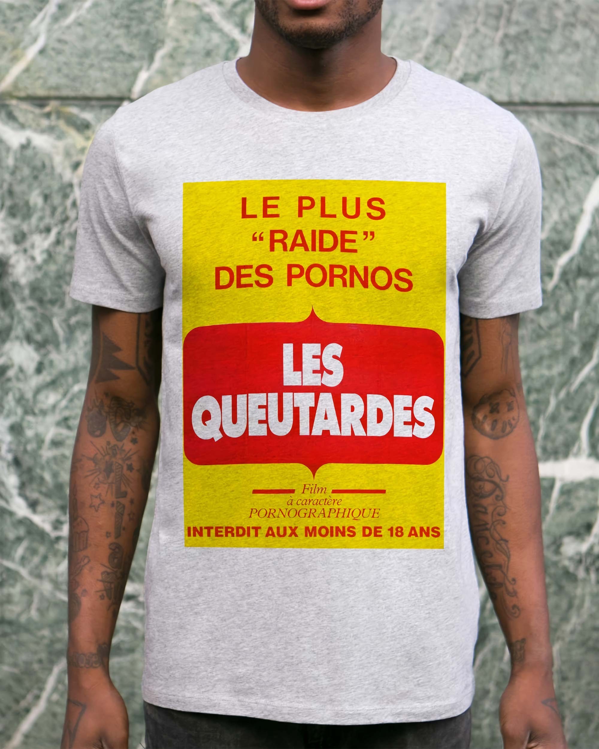 T-shirt Les Queutardes de couleur Blanc