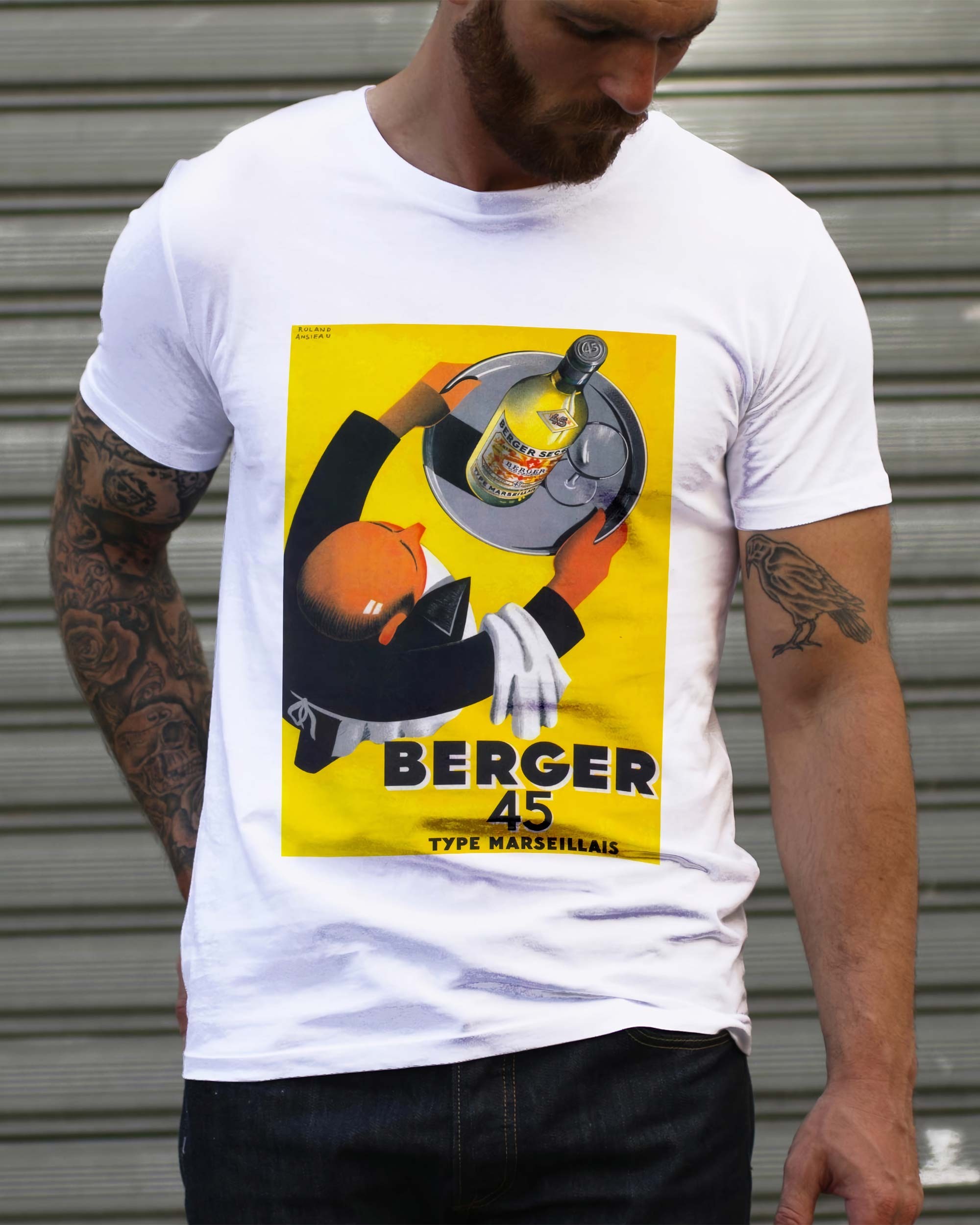 T-shirt Berger 45 de couleur Blanc