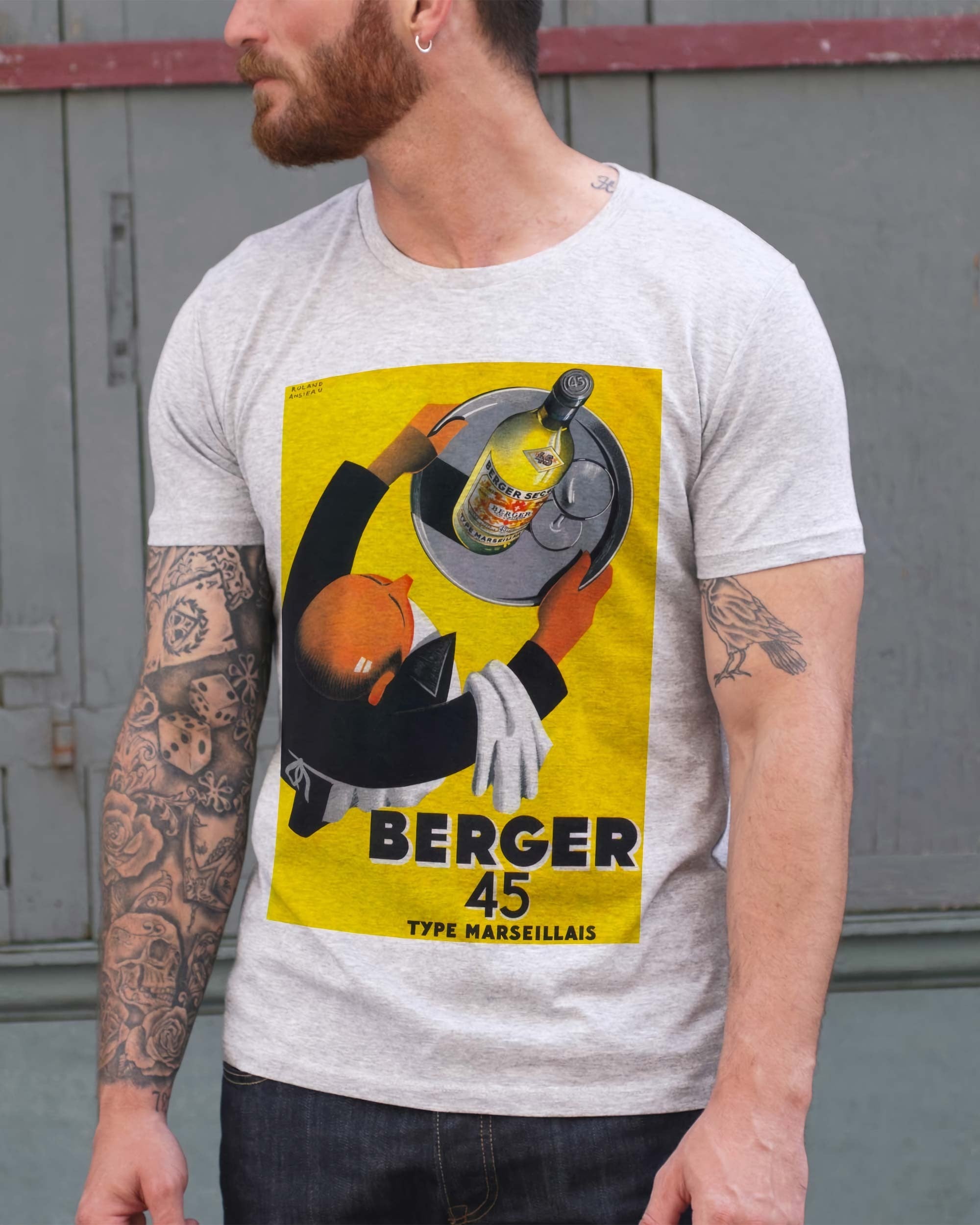 T-shirt Berger 45 de couleur Blanc