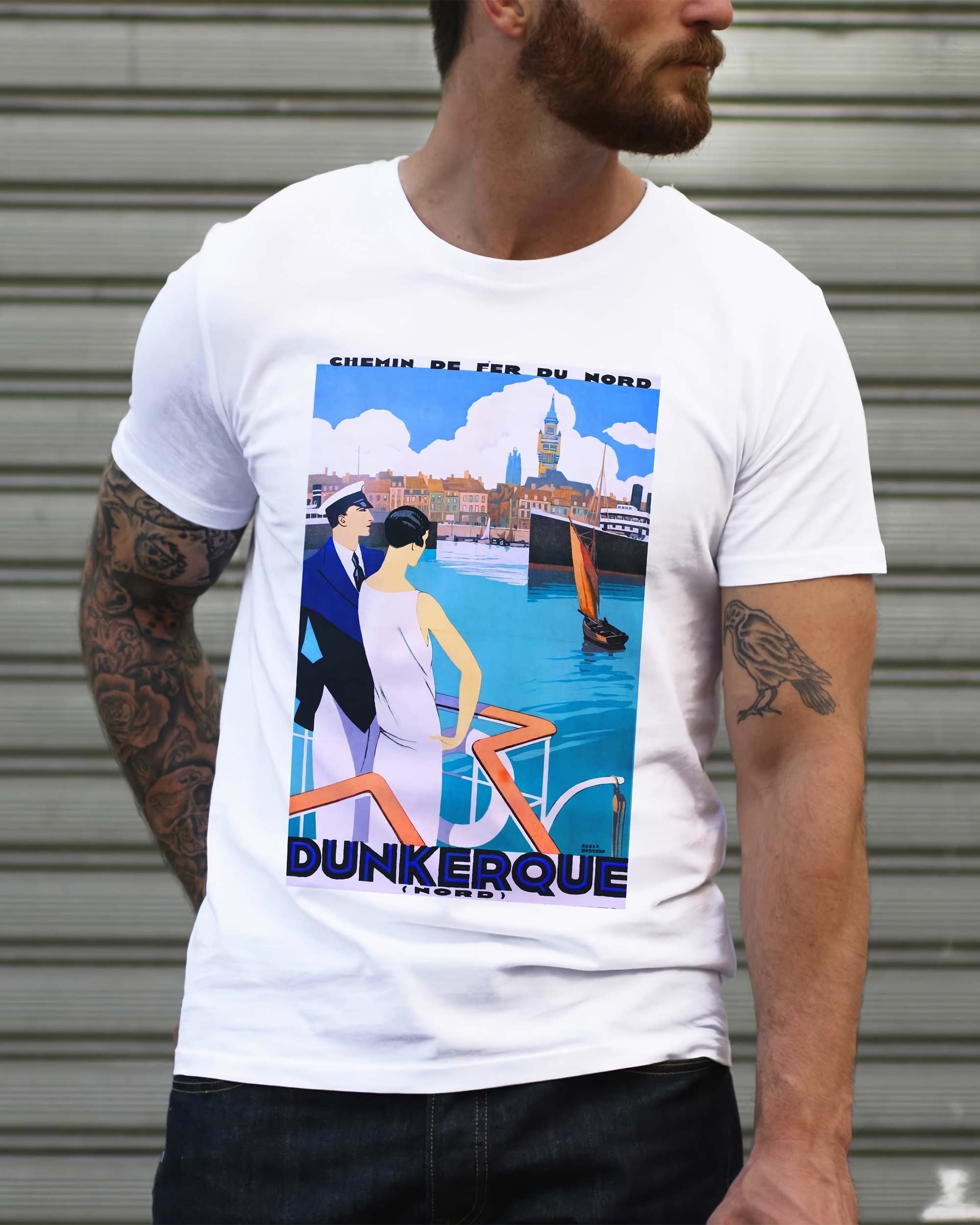 T-shirt Dunkerque de couleur Blanc