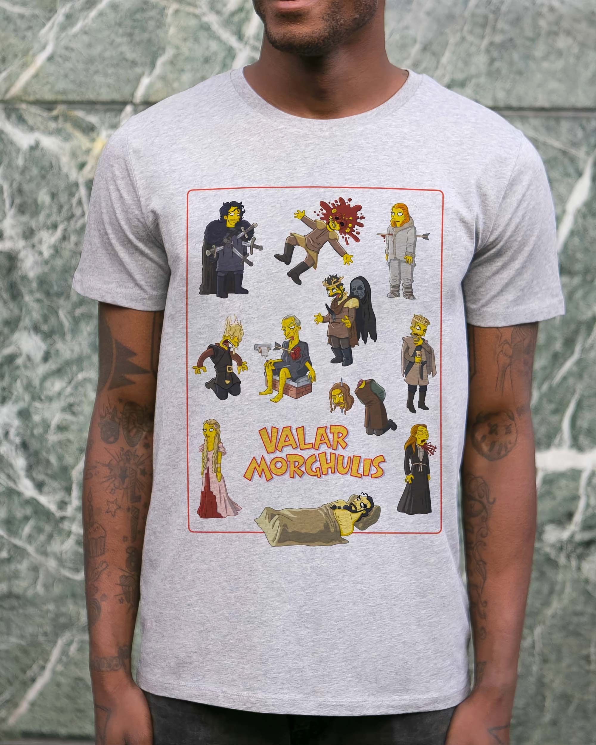 T-shirt Valar Morghulis de couleur Blanc par ADN