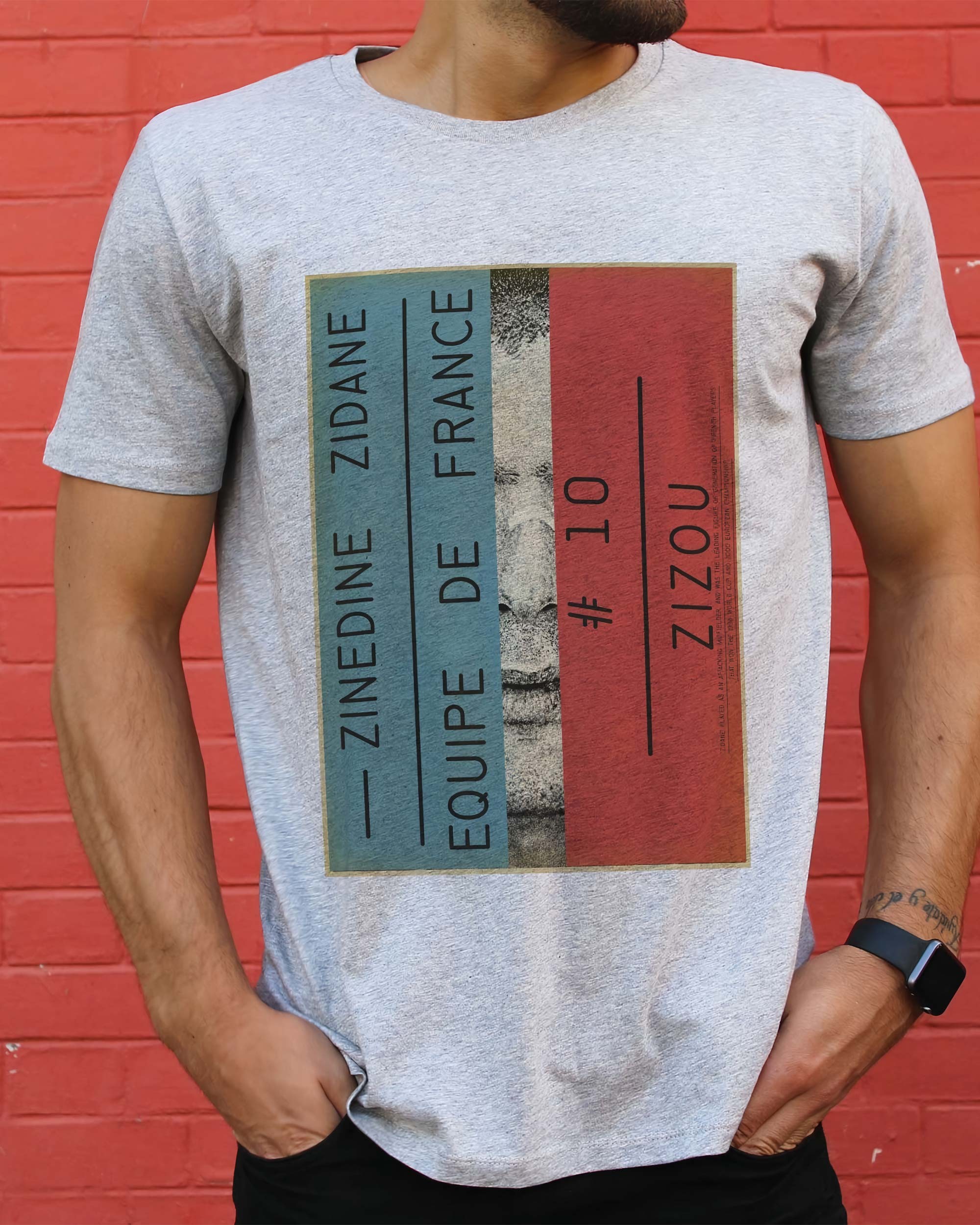 T-shirt Zidane France 98 de couleur Blanc par Sucker For Soccer