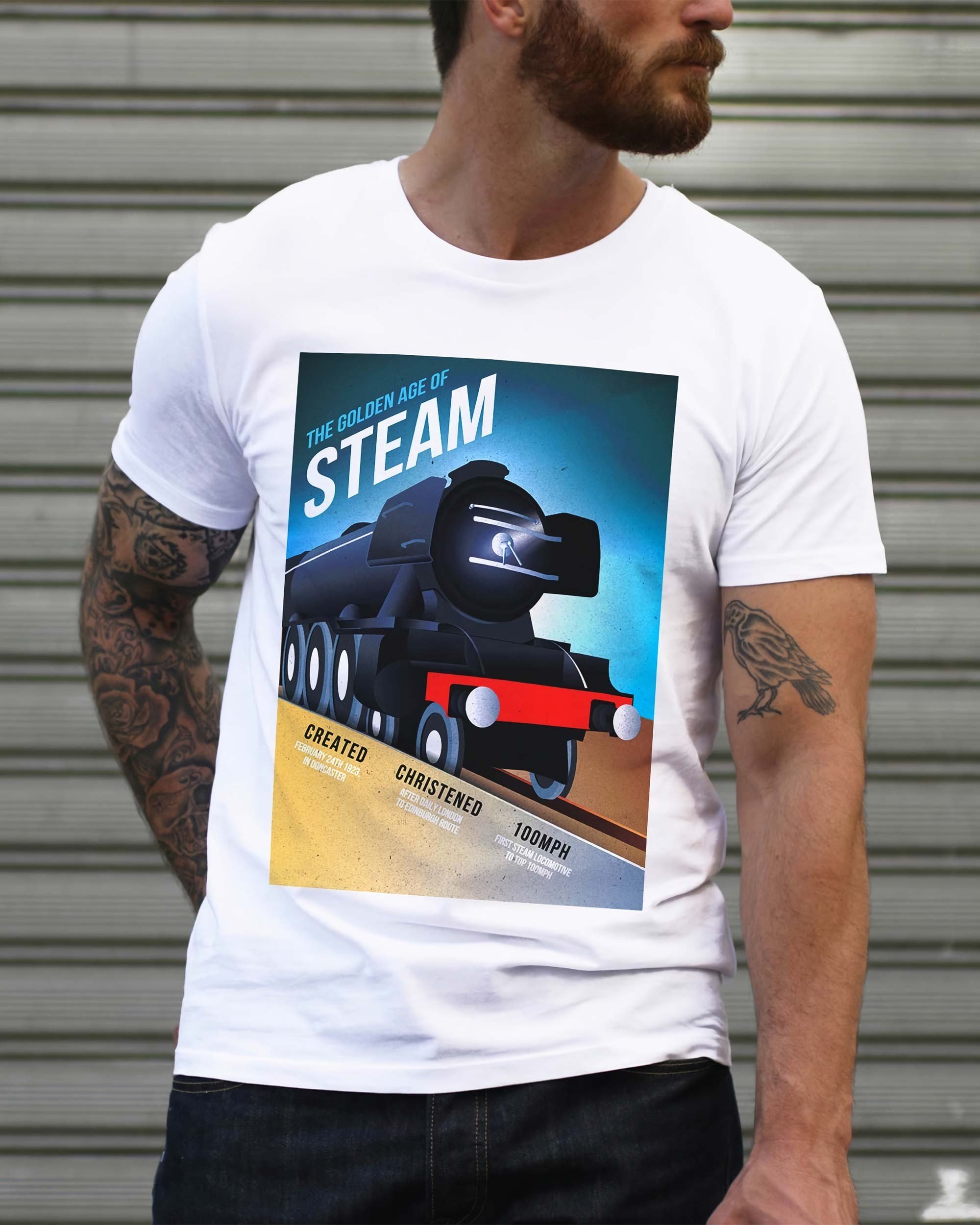 T-shirt The Golden Age of Steam de couleur Blanc