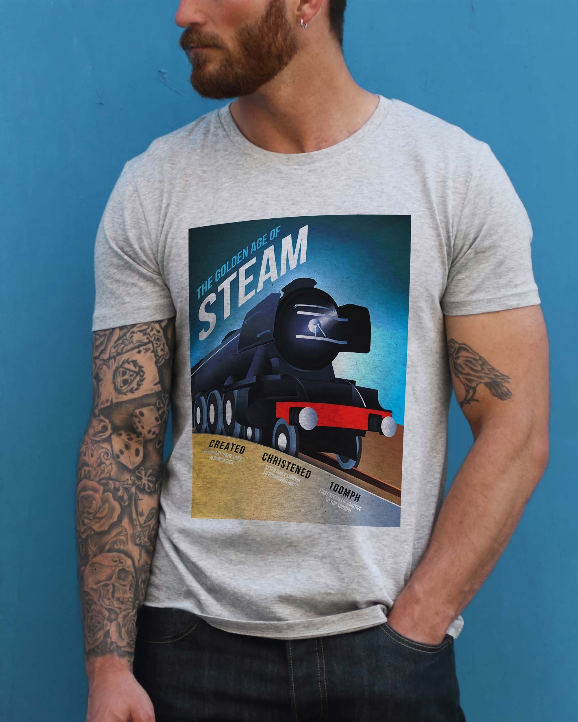 T-shirt The Golden Age of Steam de couleur Blanc