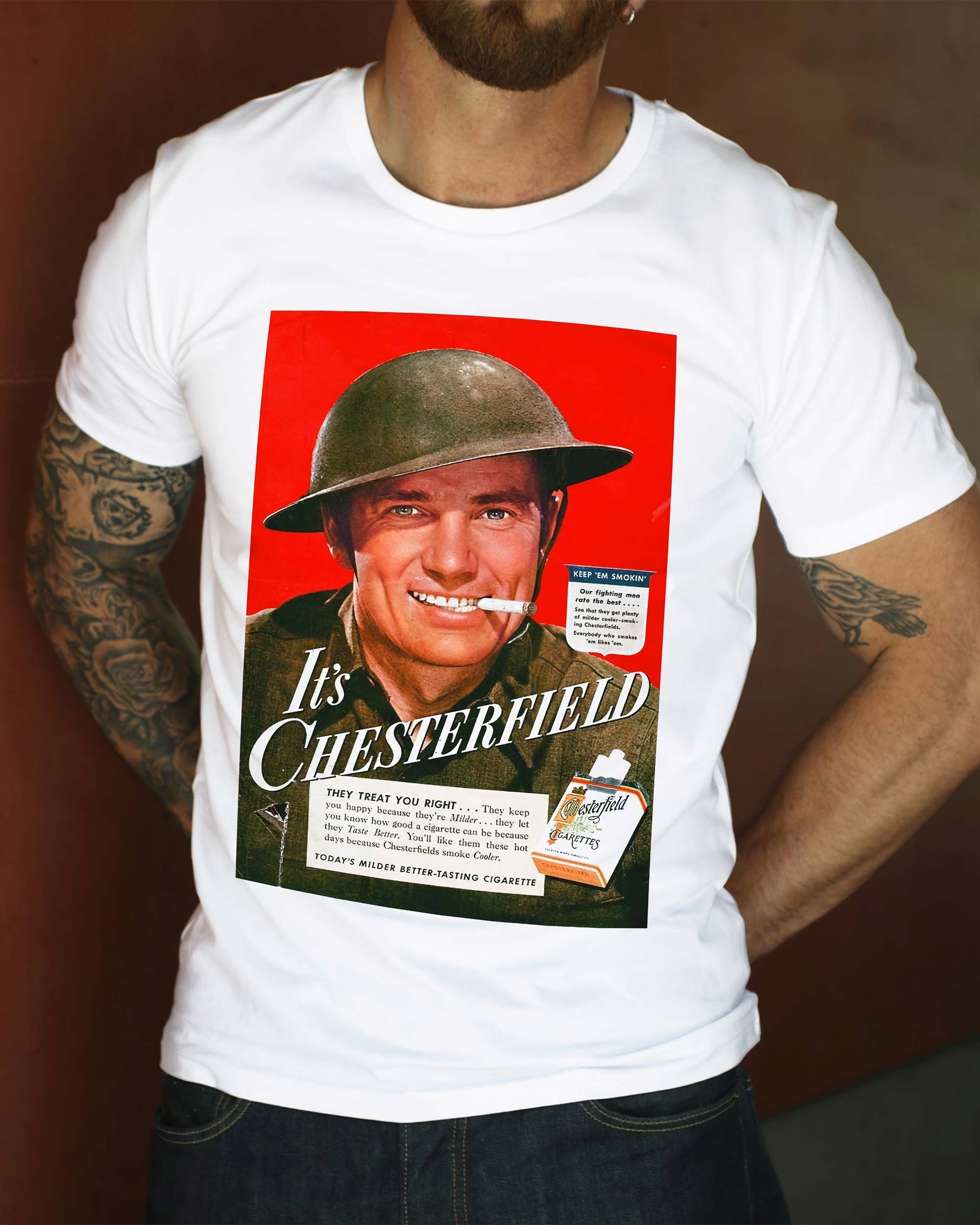 T-shirt Chesterfield Homme de couleur Blanc