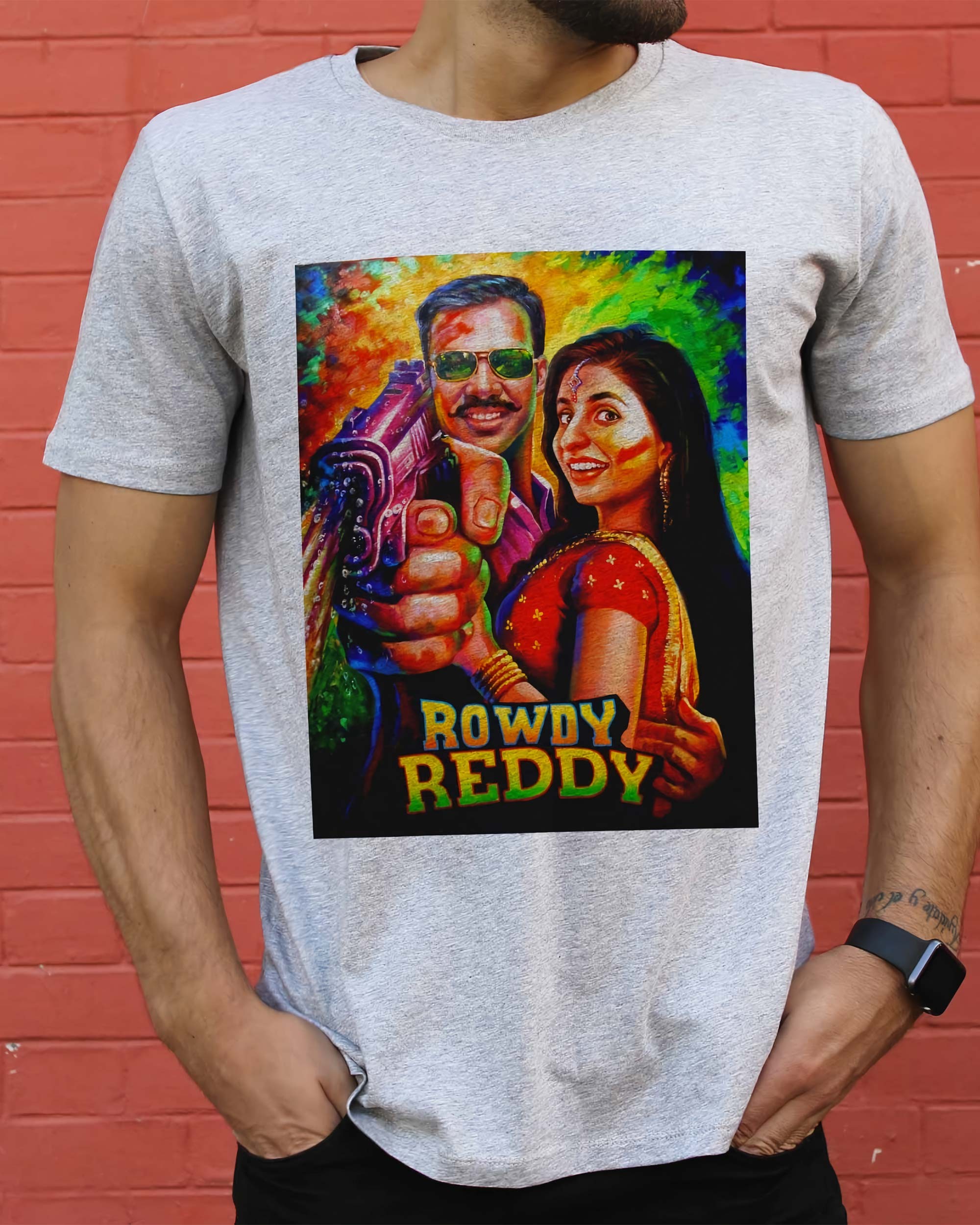 T-shirt Rowdy Reddy de couleur Blanc