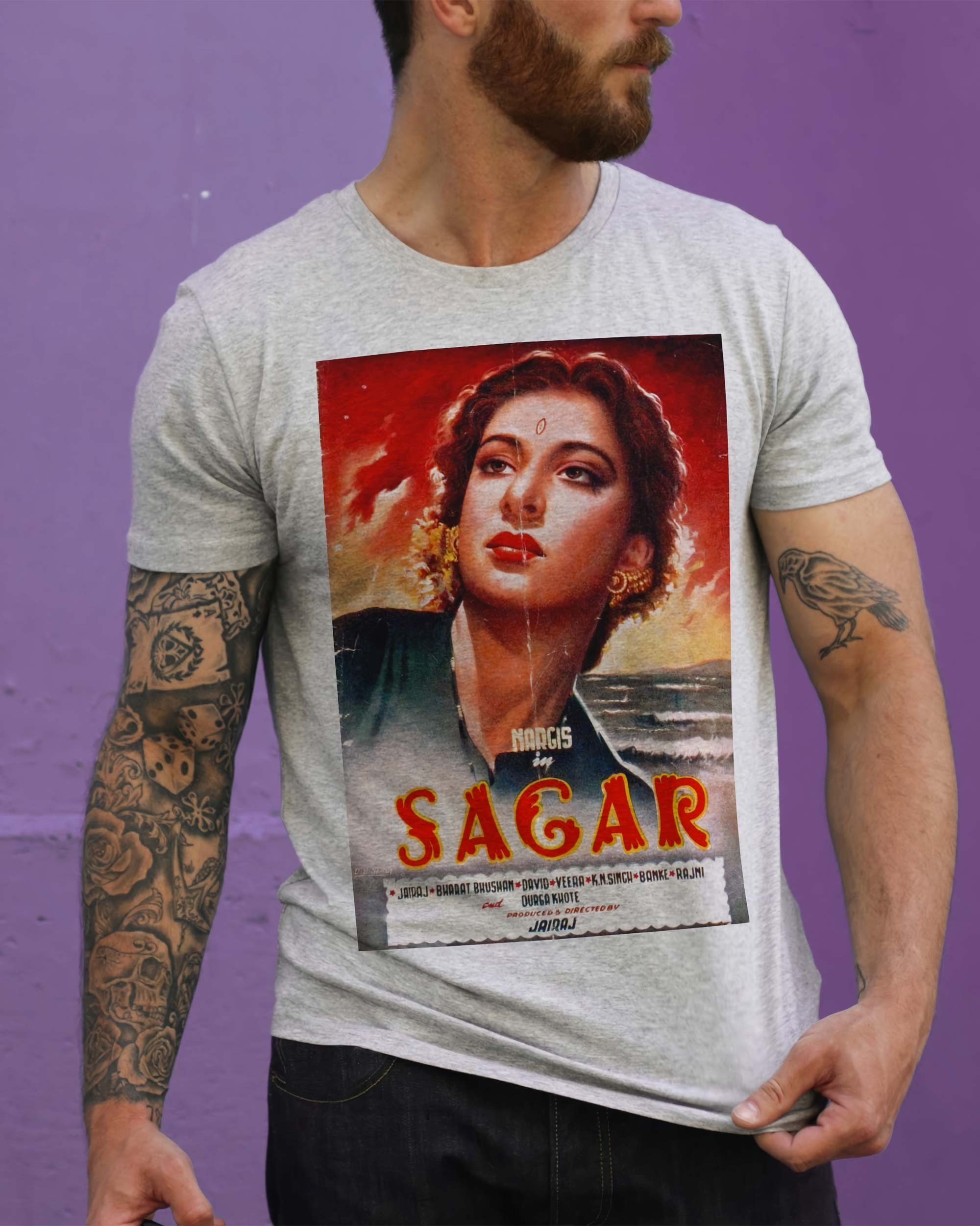T-shirt Saagar de couleur Blanc