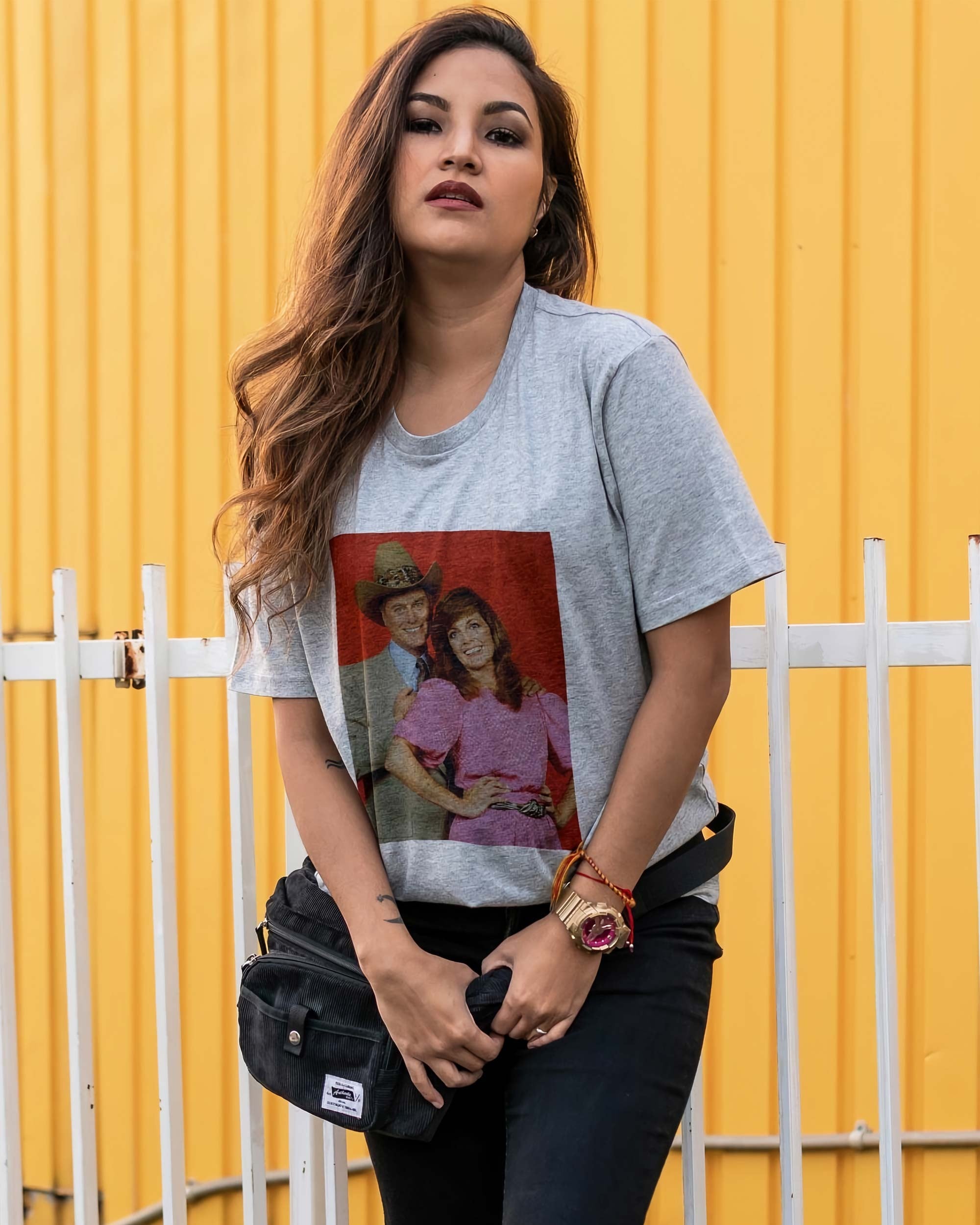 T-shirt JR Ewing & Sue Ellen Grafitee