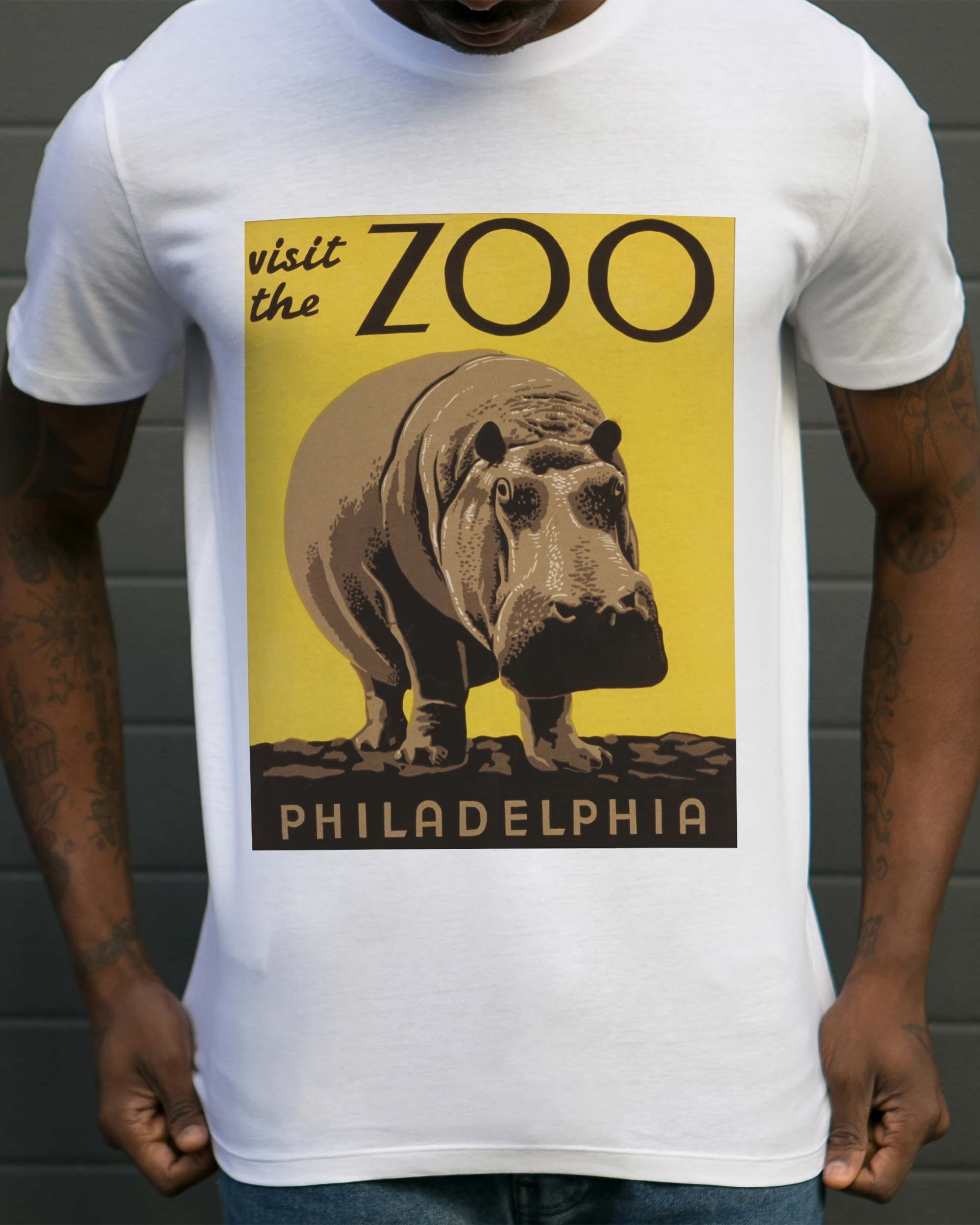T-shirt Philadelphia Zoo de couleur Blanc
