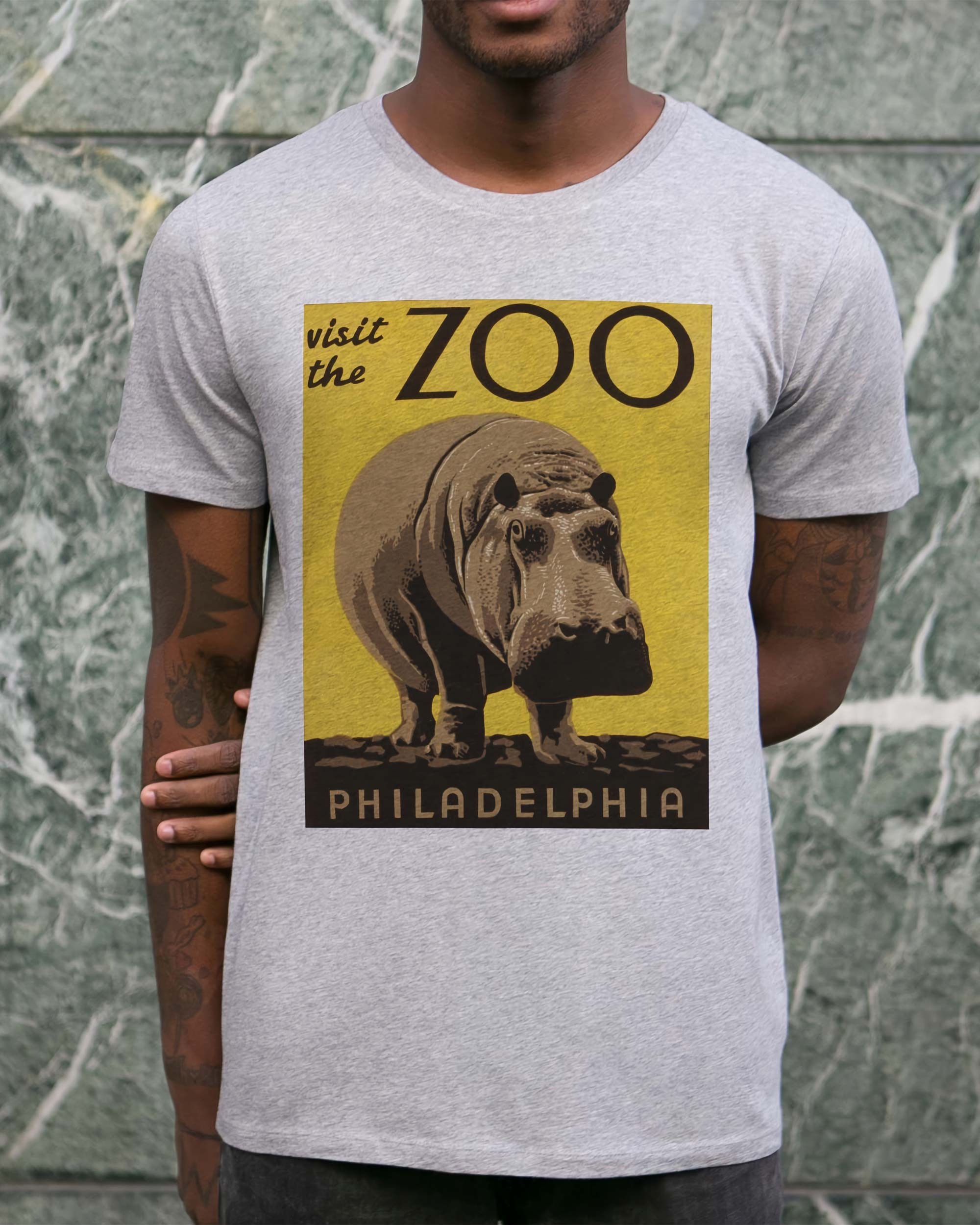 T-shirt Philadelphia Zoo de couleur Blanc