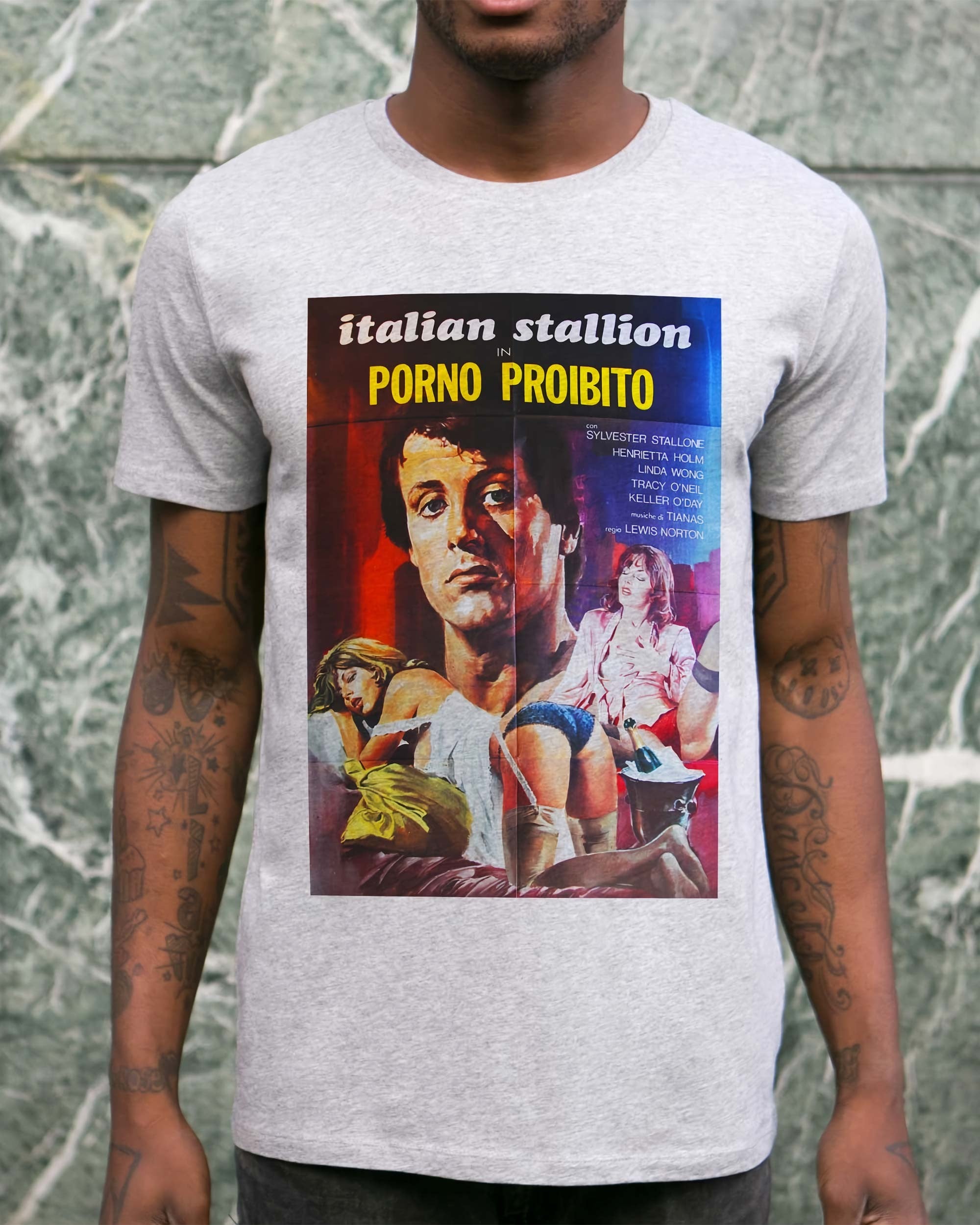 T-shirt Proibito de couleur Blanc