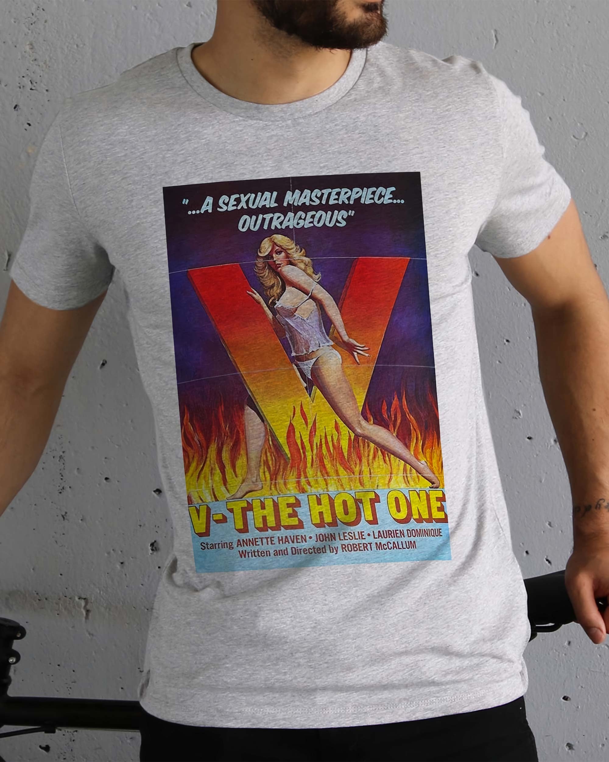 T-shirt V-The Hot One de couleur Blanc