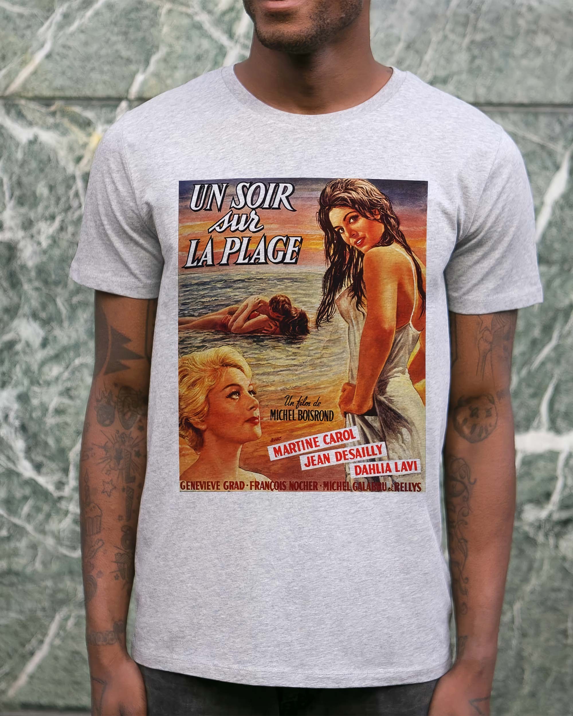 T-shirt Un Soir Sur La Plage de couleur Blanc