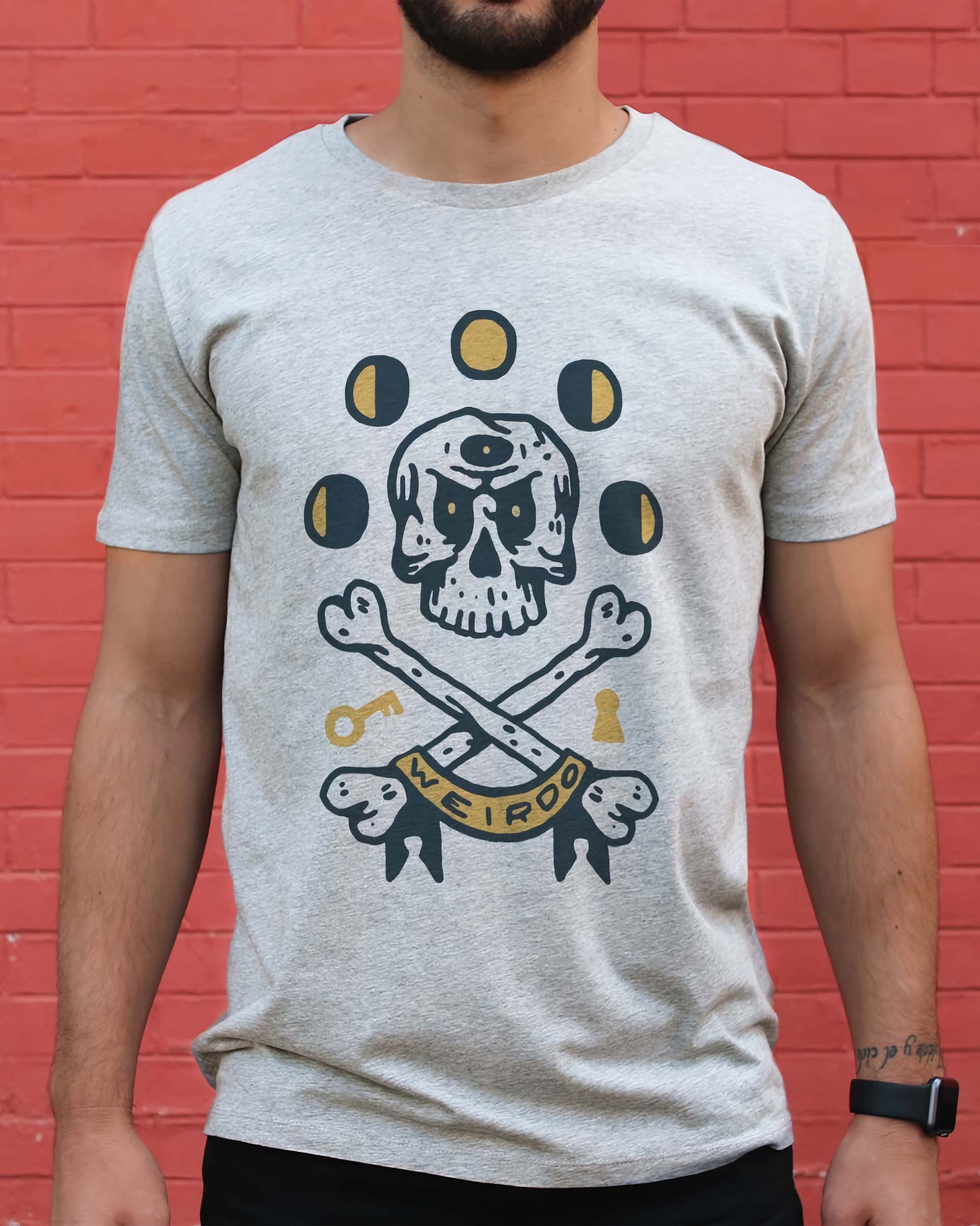 T-shirt Weirdo de couleur Blanc par MARCELÃO