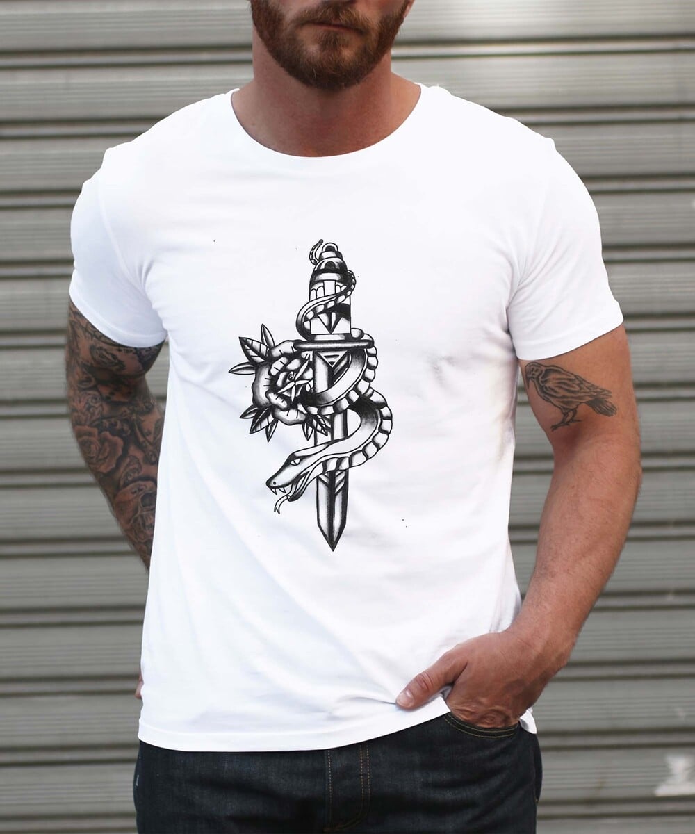 T-shirt Dague Serpent Grafitee