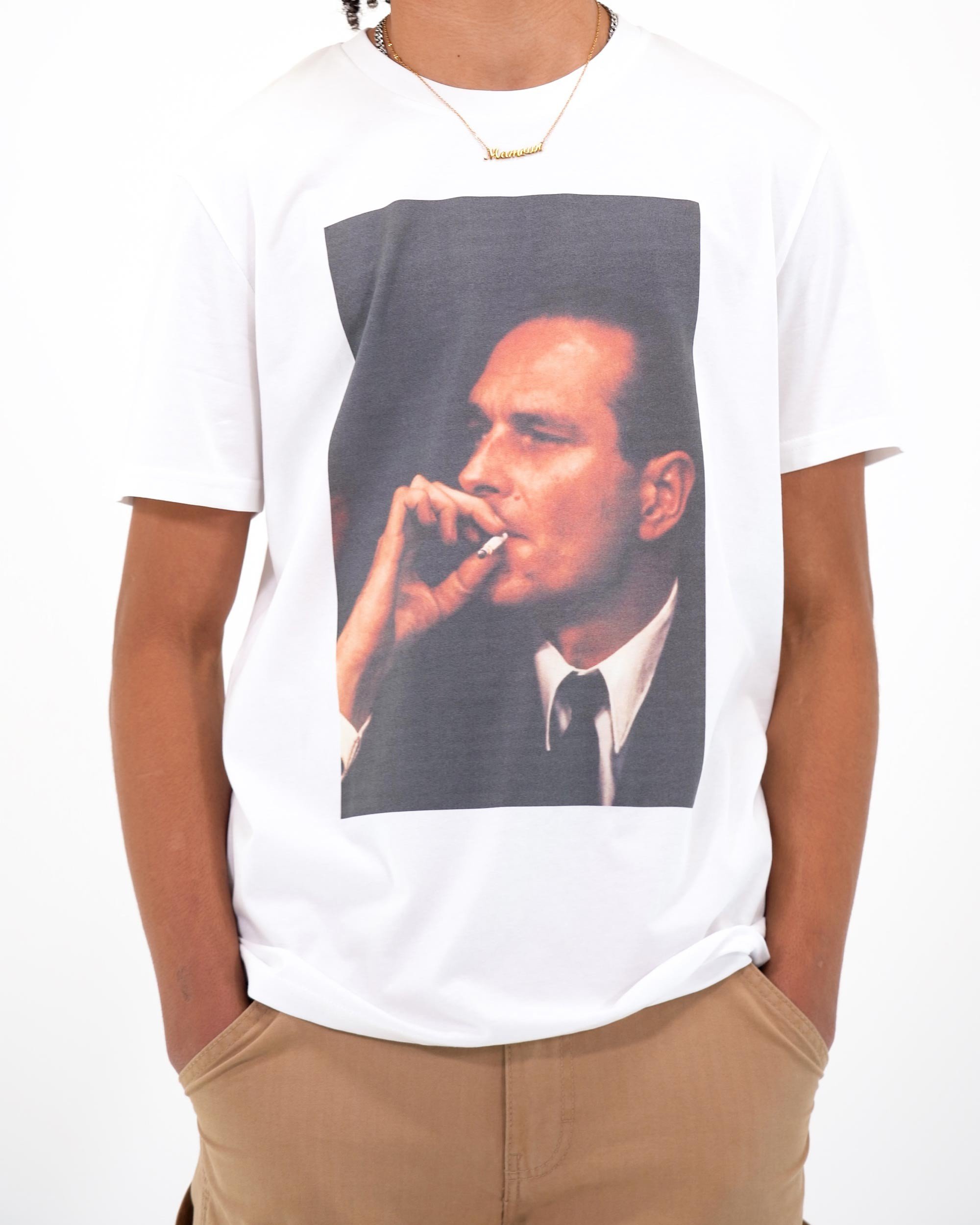 T-shirt Chirac BG de couleur Blanc