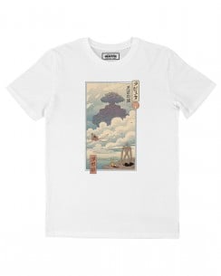 T-shirt Chateau Dans Le Ciel Ukiyo-e Grafitee