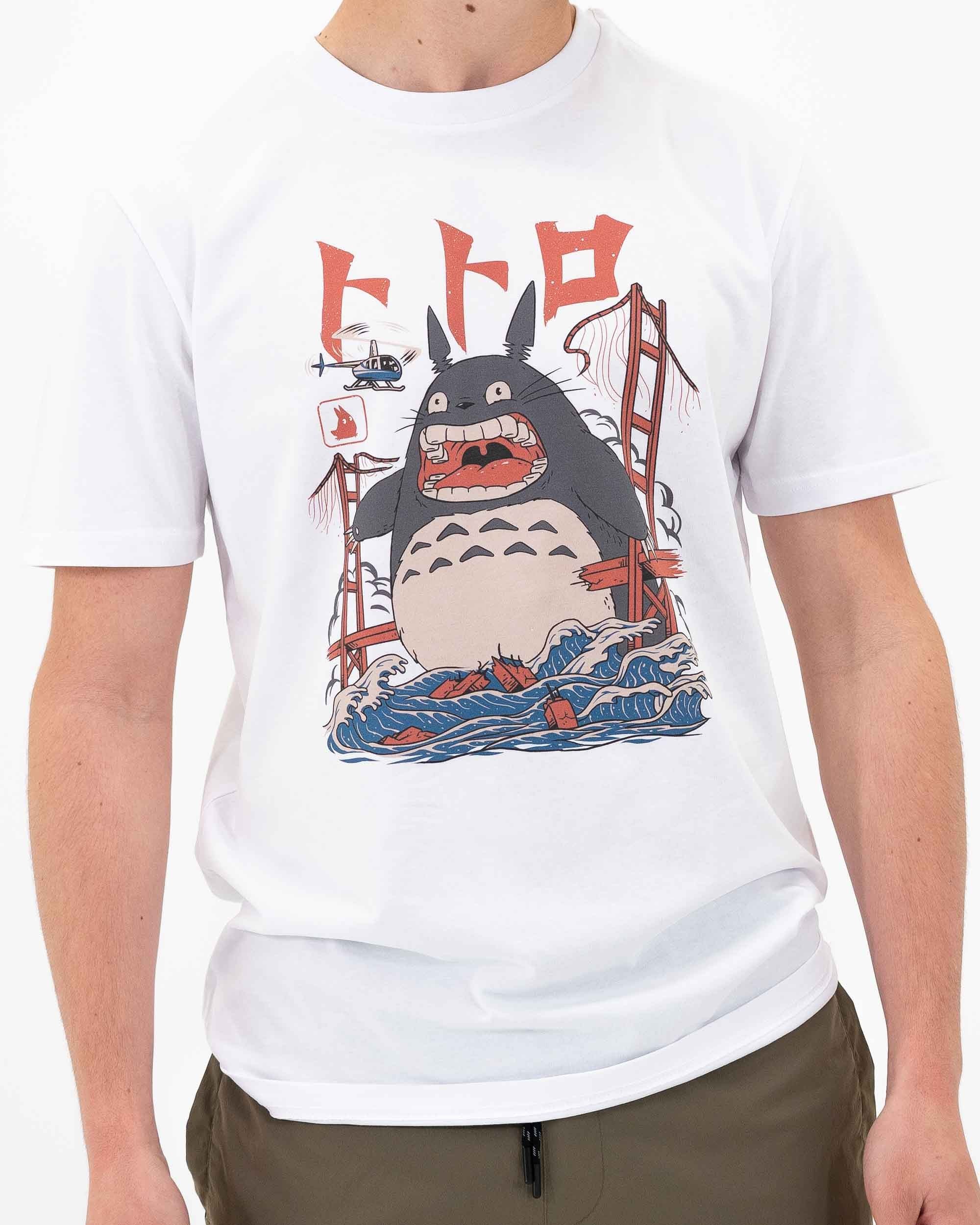 T-shirt Totoro attaque de couleur Blanc par Vincent Trinidad
