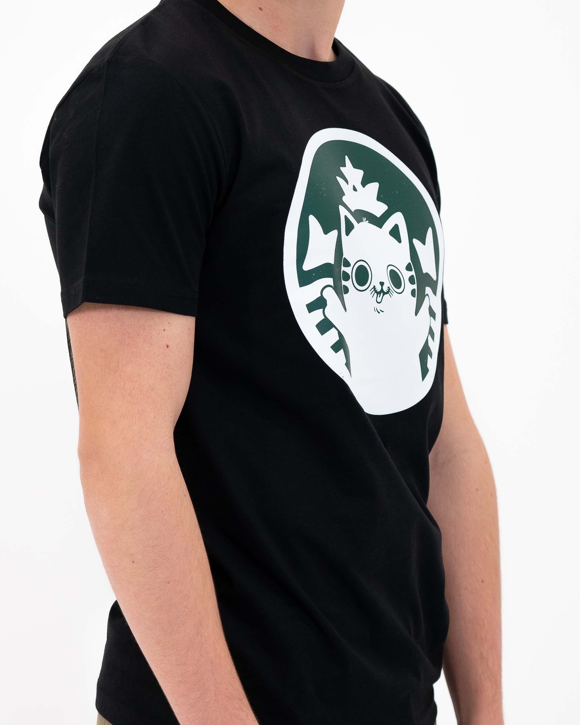 T-shirt Catbucks de couleur Noir par ppmid