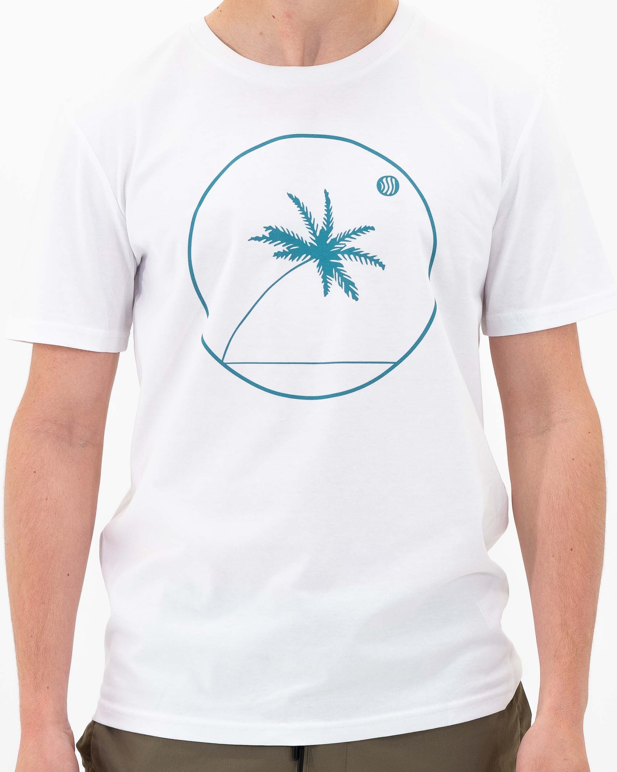 T-shirt Palmtree de couleur Blanc par Thymoos