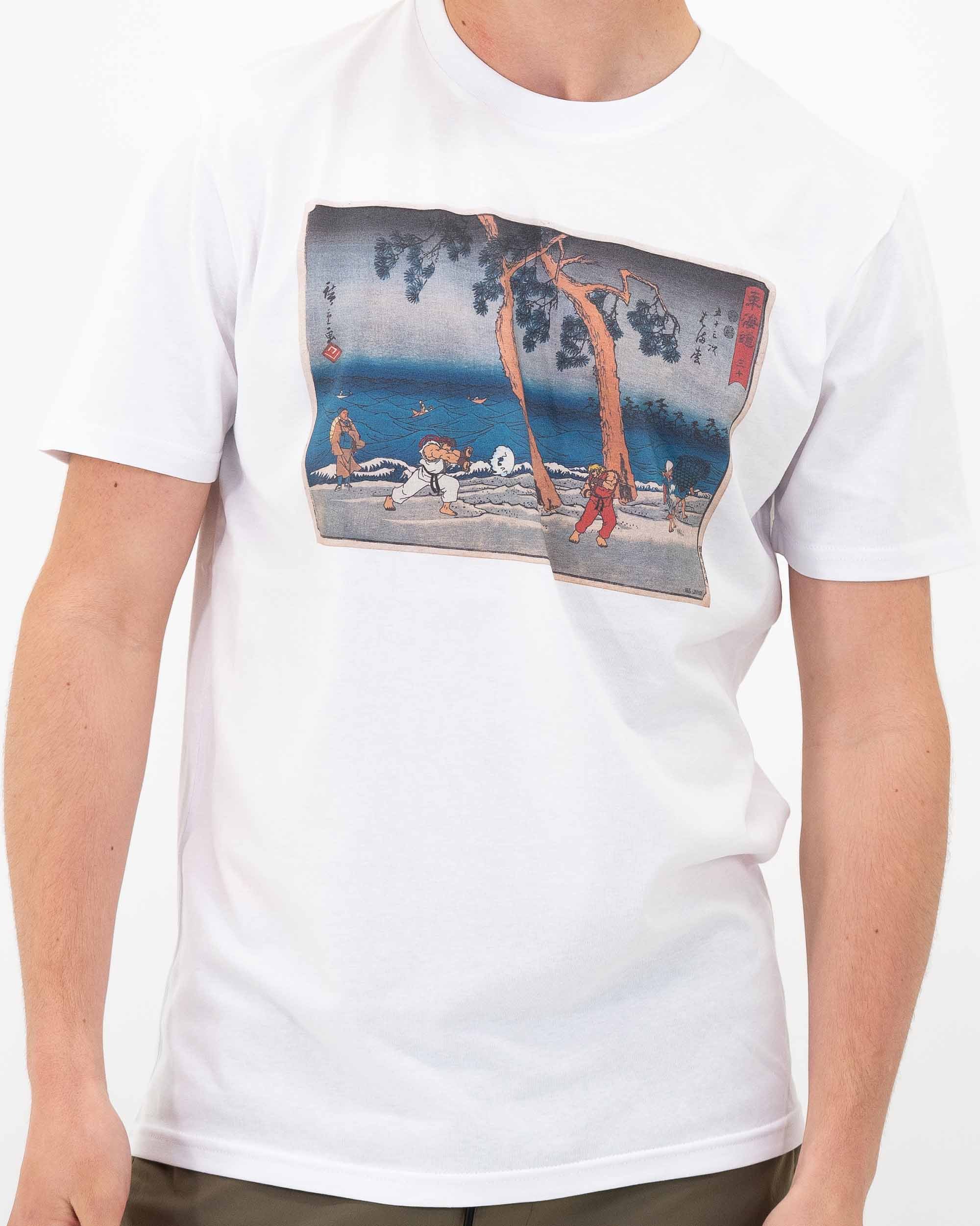 T-shirt Floating Hadôken de couleur Blanc par Ads Libitum