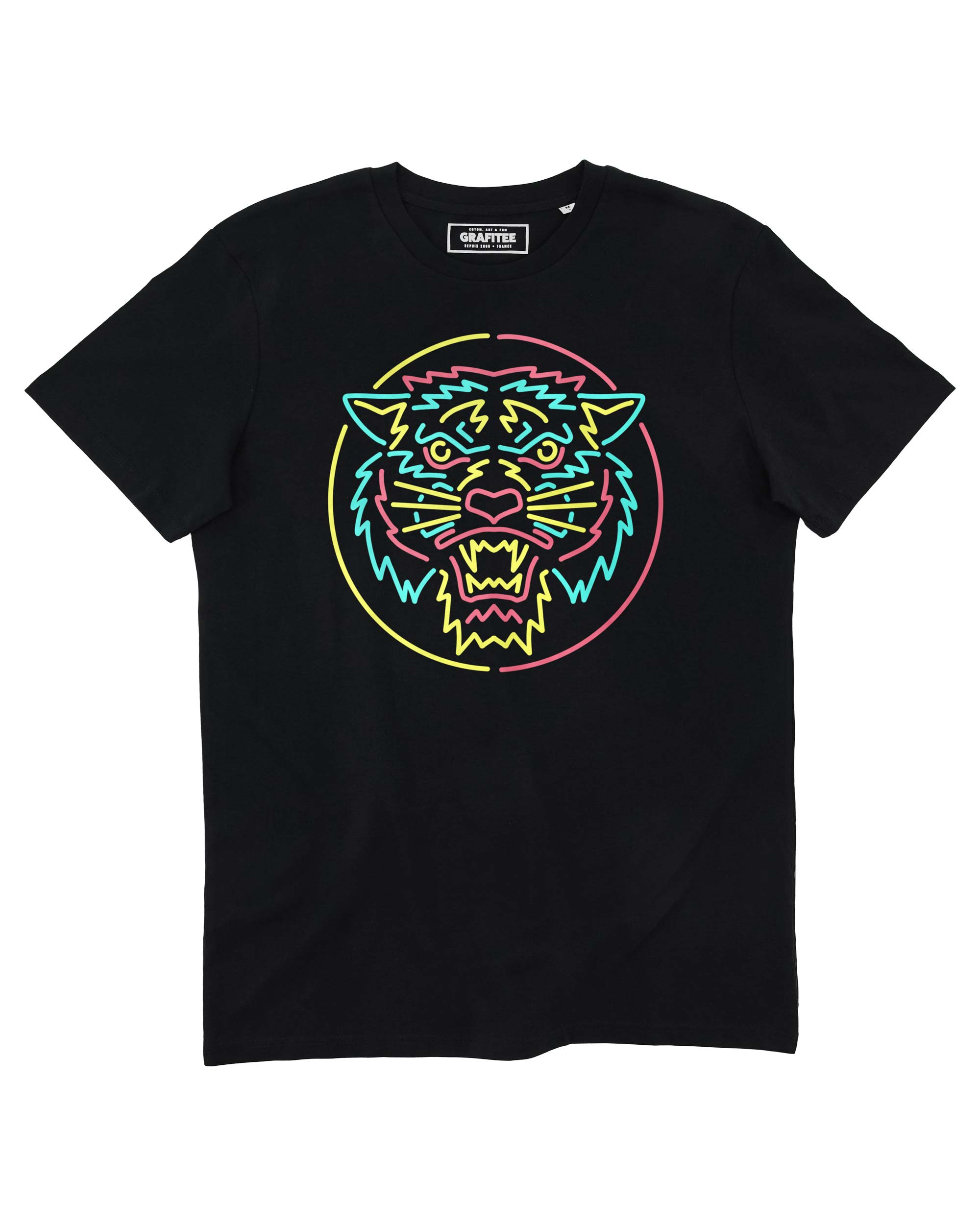 T-shirt Loup Multicolore Grafitee